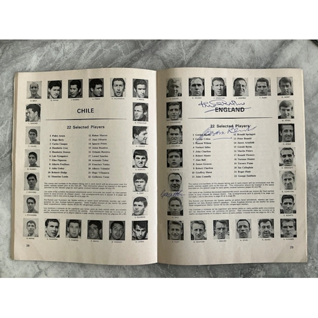 England 1966 World Cup Signed Football Programme: Official t...