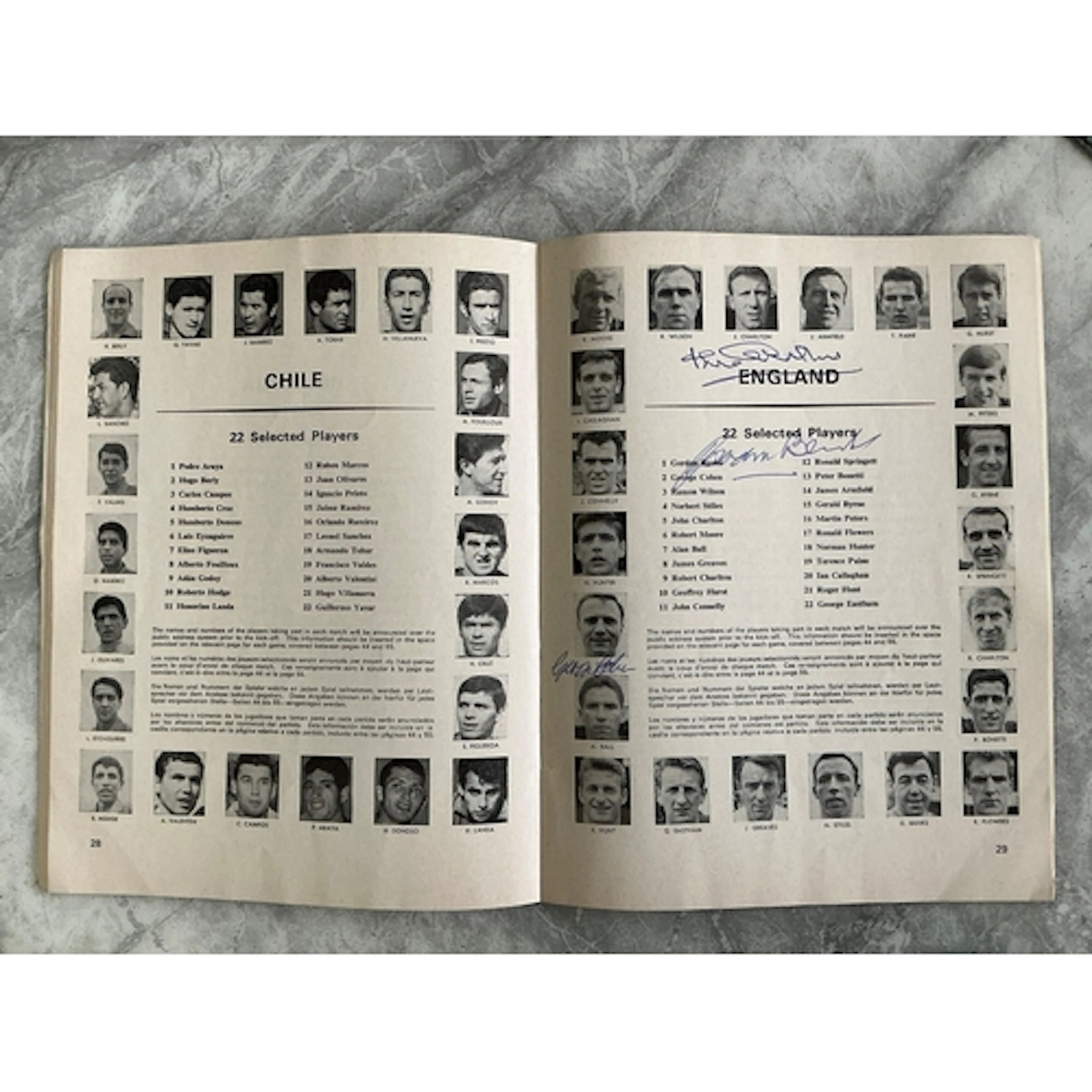England 1966 World Cup Signed Football Programme: Official t...