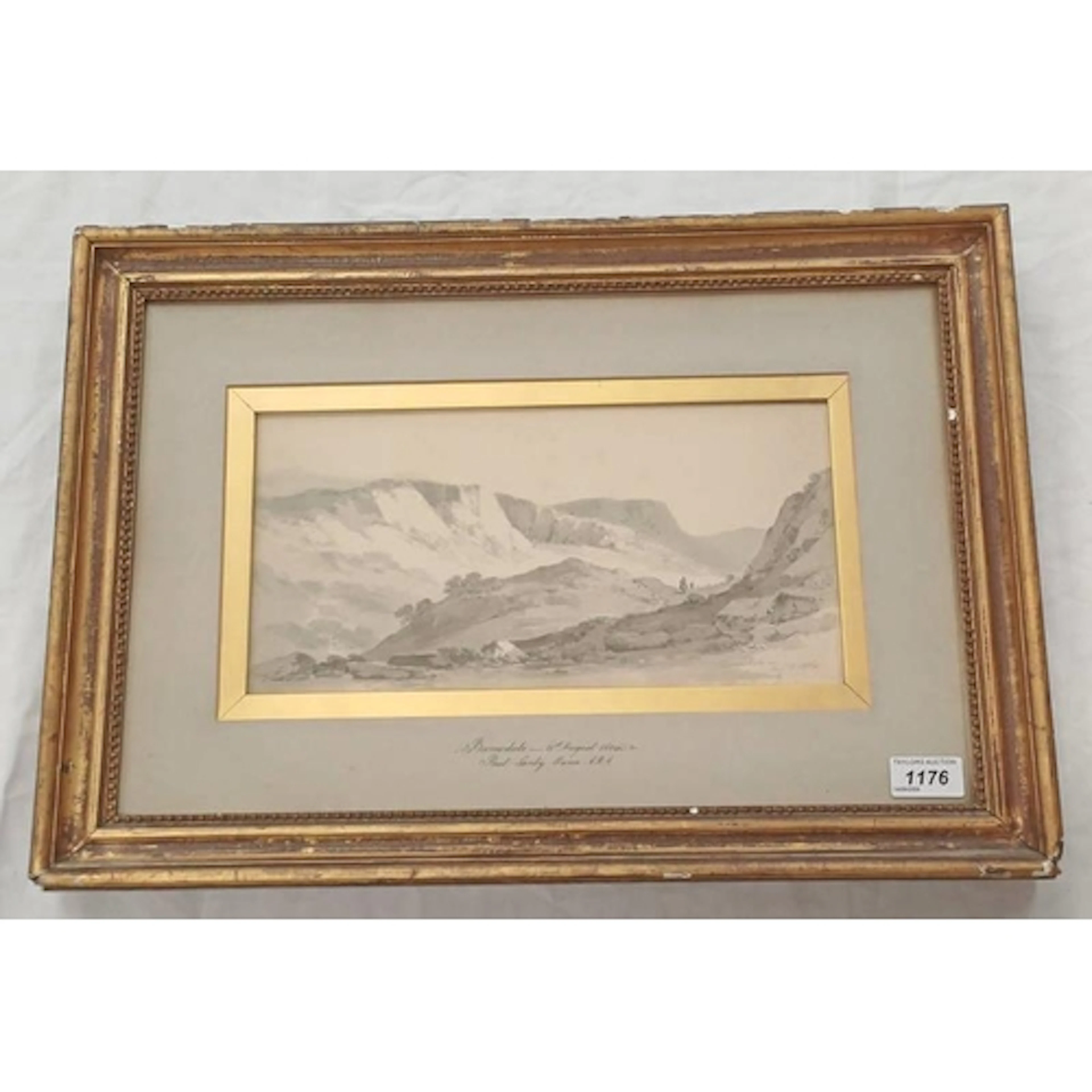 PAUL SANDBY MUNN ARA (1773-1845), BORROWDALE SIGNED & DATE...
