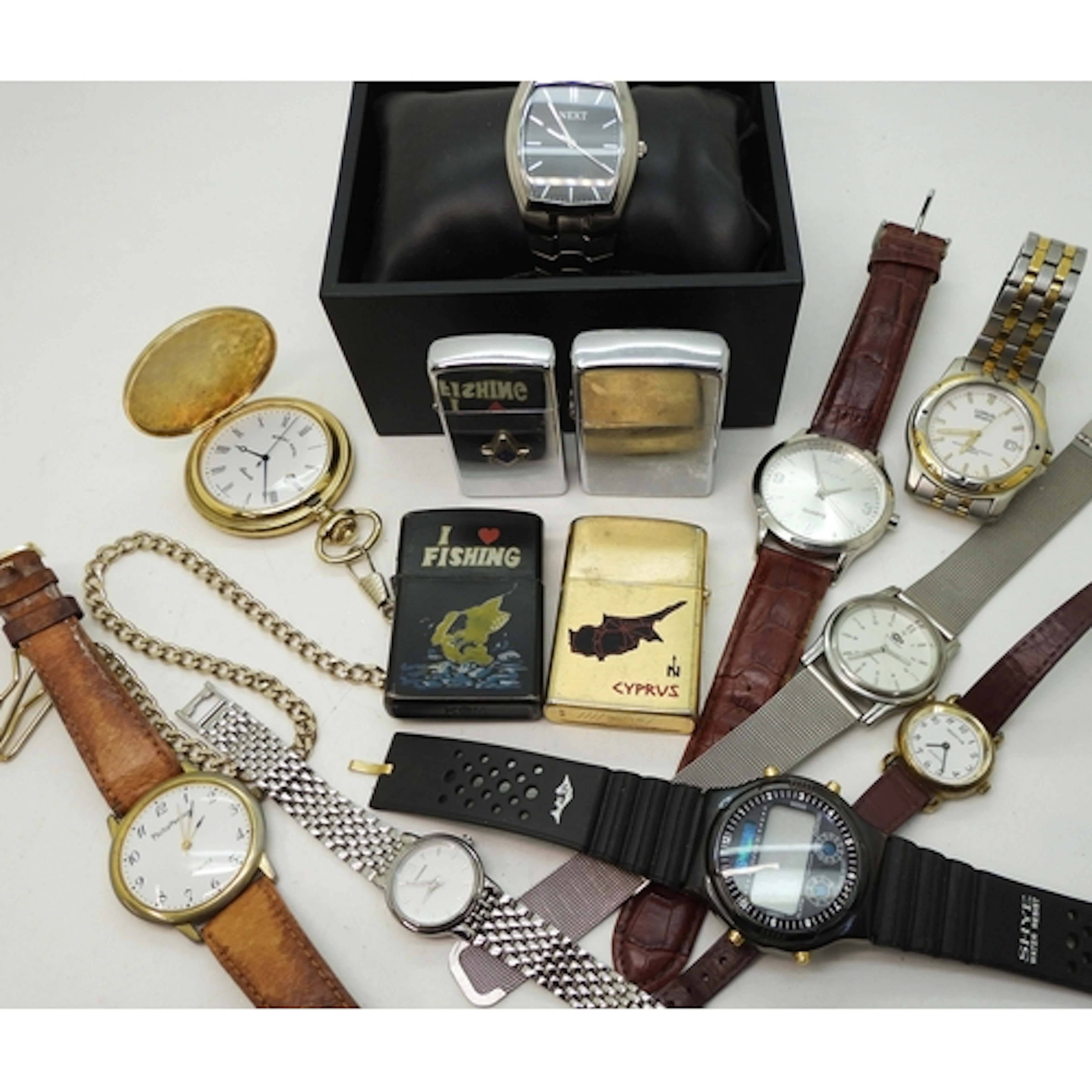 A Next watch in original box, further watches by Lorus, Seko...