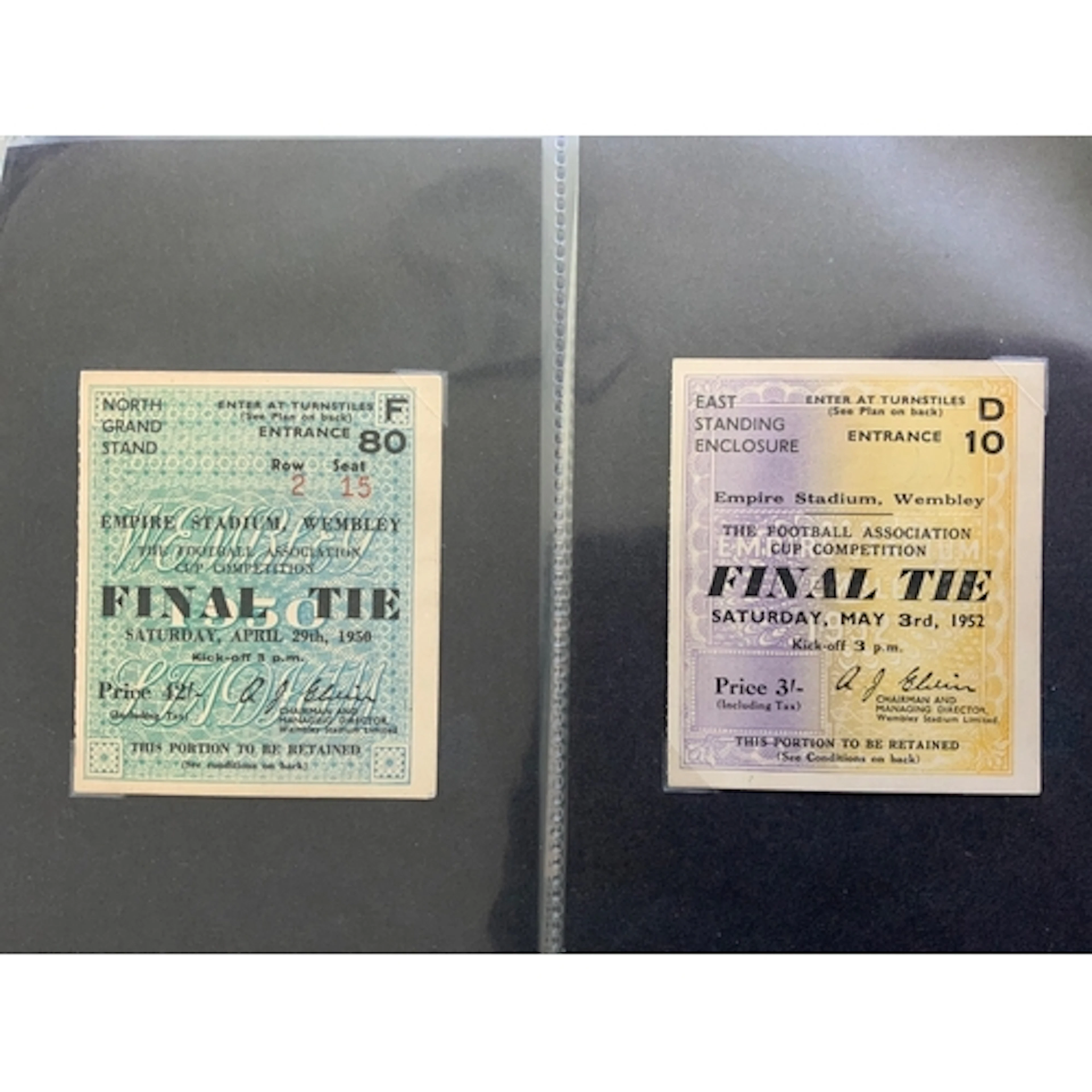 Arsenal Post War FA Cup Final Ticket Collection: Complete fr...