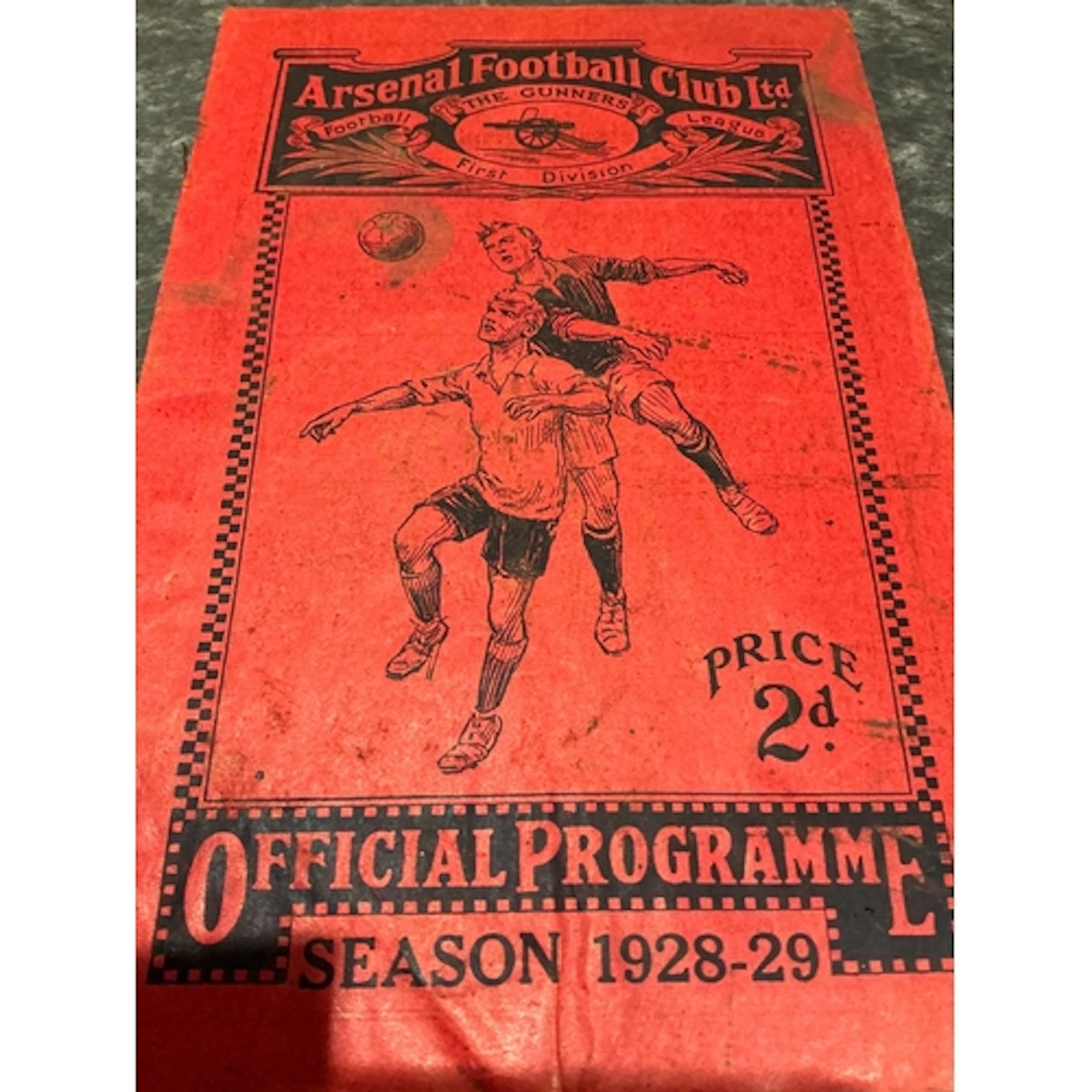 1928 - 1929 Arsenal v Aston Villa Football Programme: Fair c...