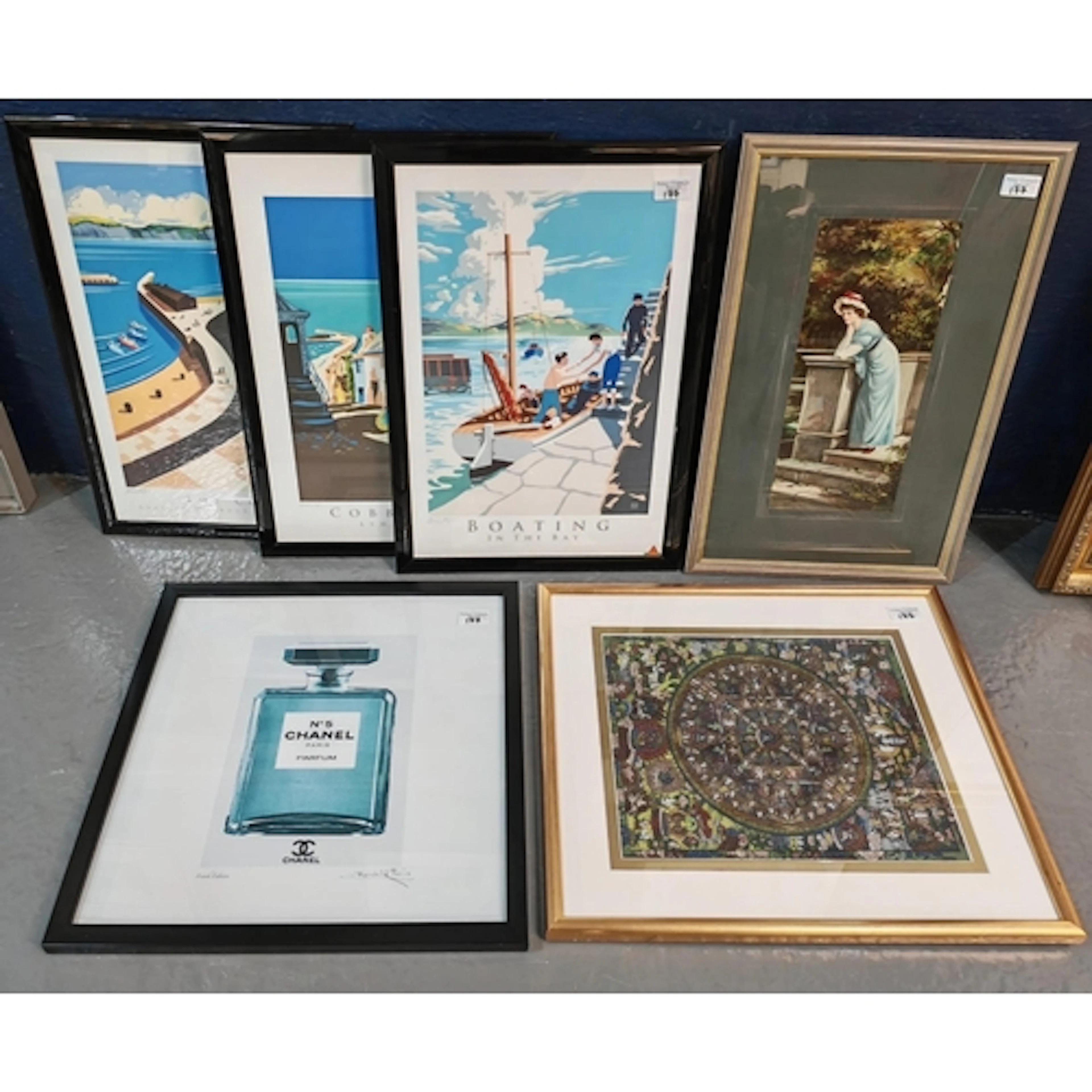 Group of assorted furnishing pictures: reproduction advertis...
