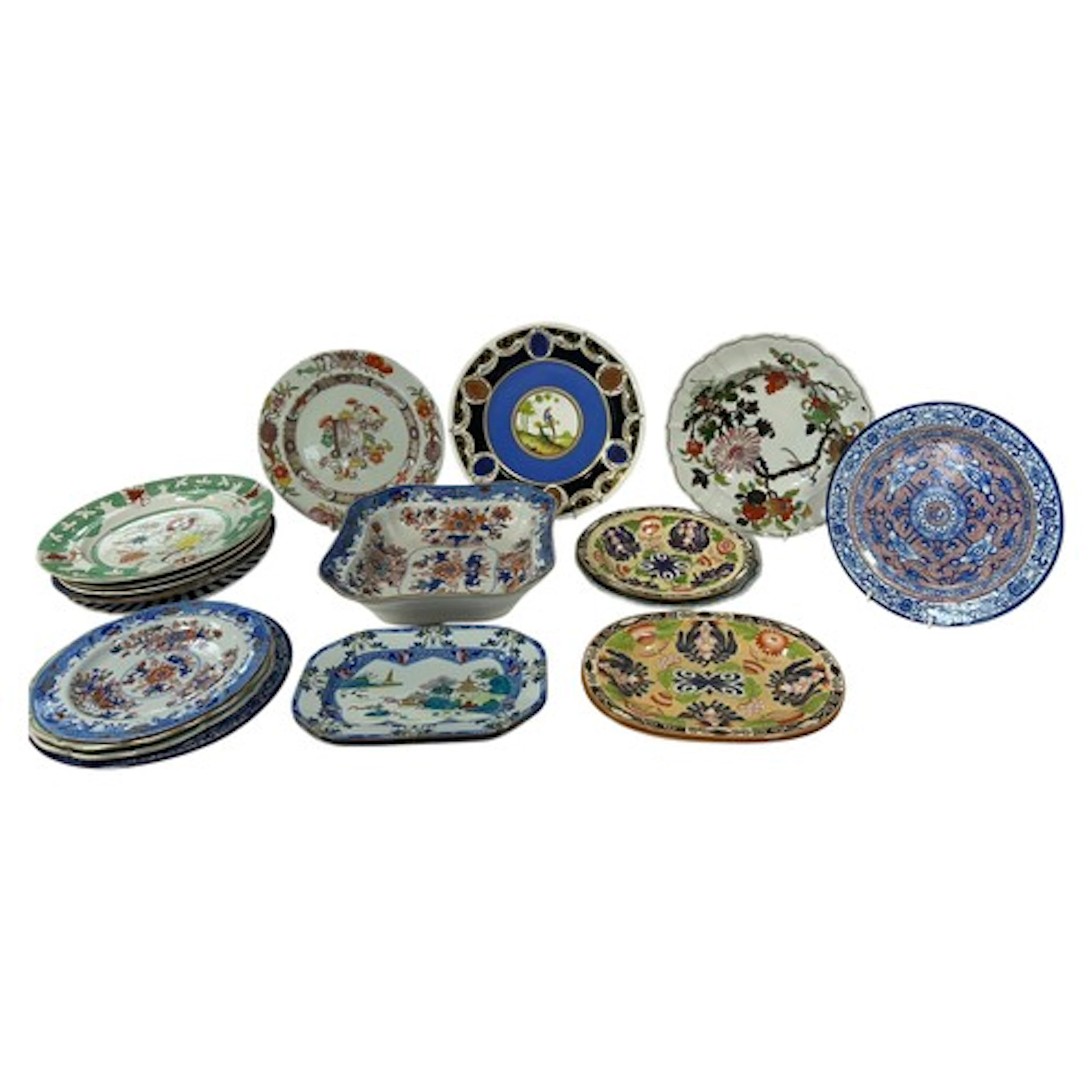 A quantity of 19th century plates and bowls various factorie...