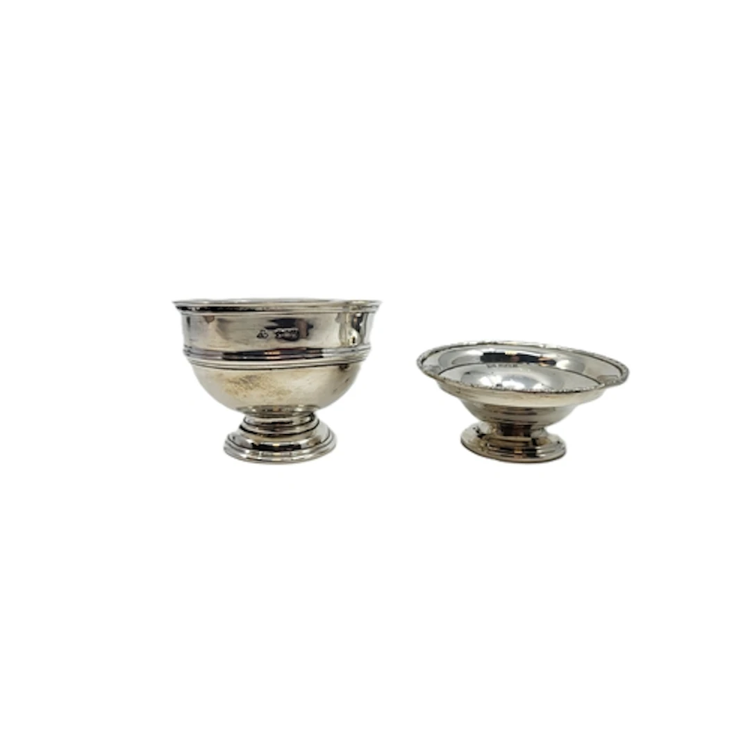 A MODERN STERLING SILVER PEDESTAL DISH, Birmingham 1972, and...