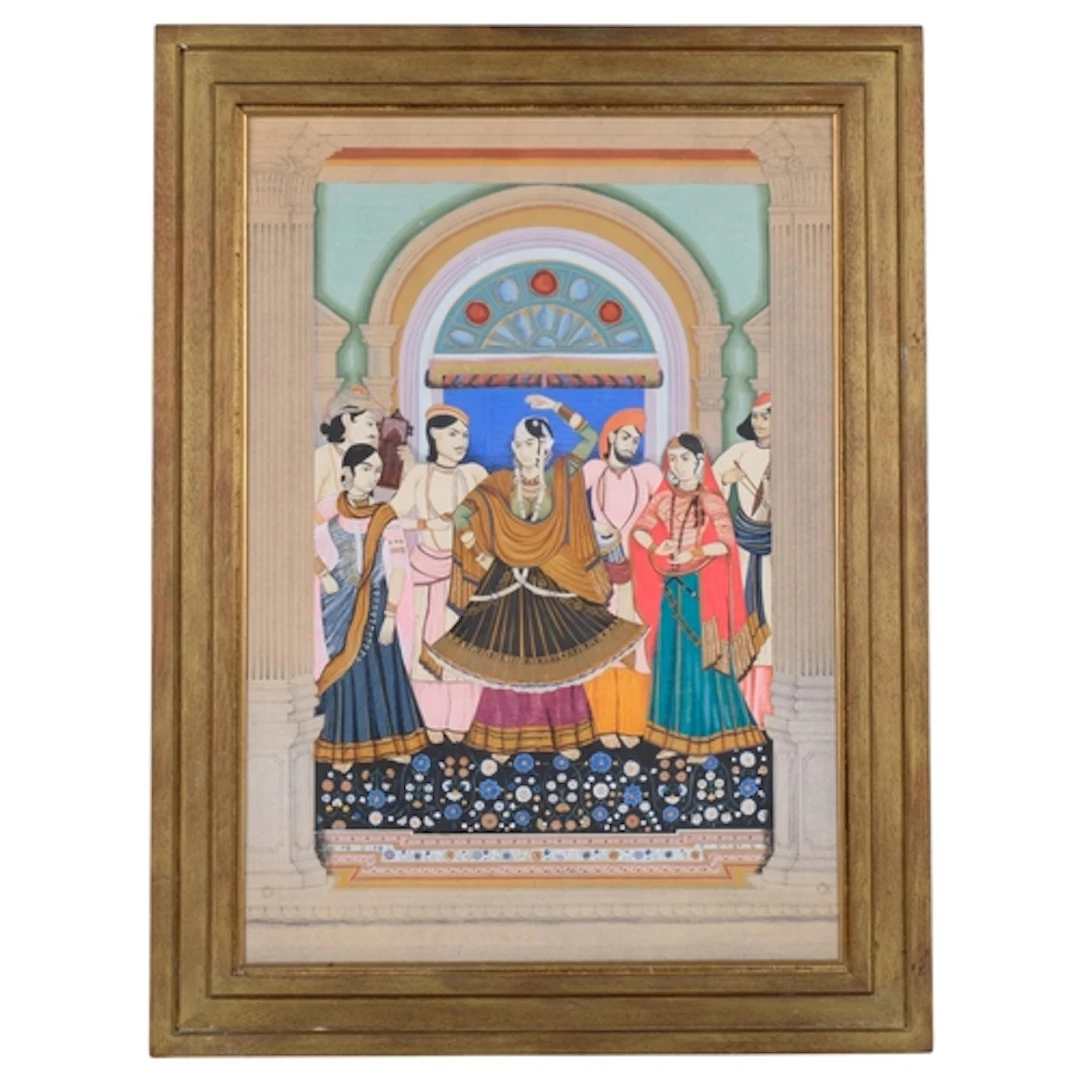 Indian School, wedding celebrations, mixed media, watercolou...
