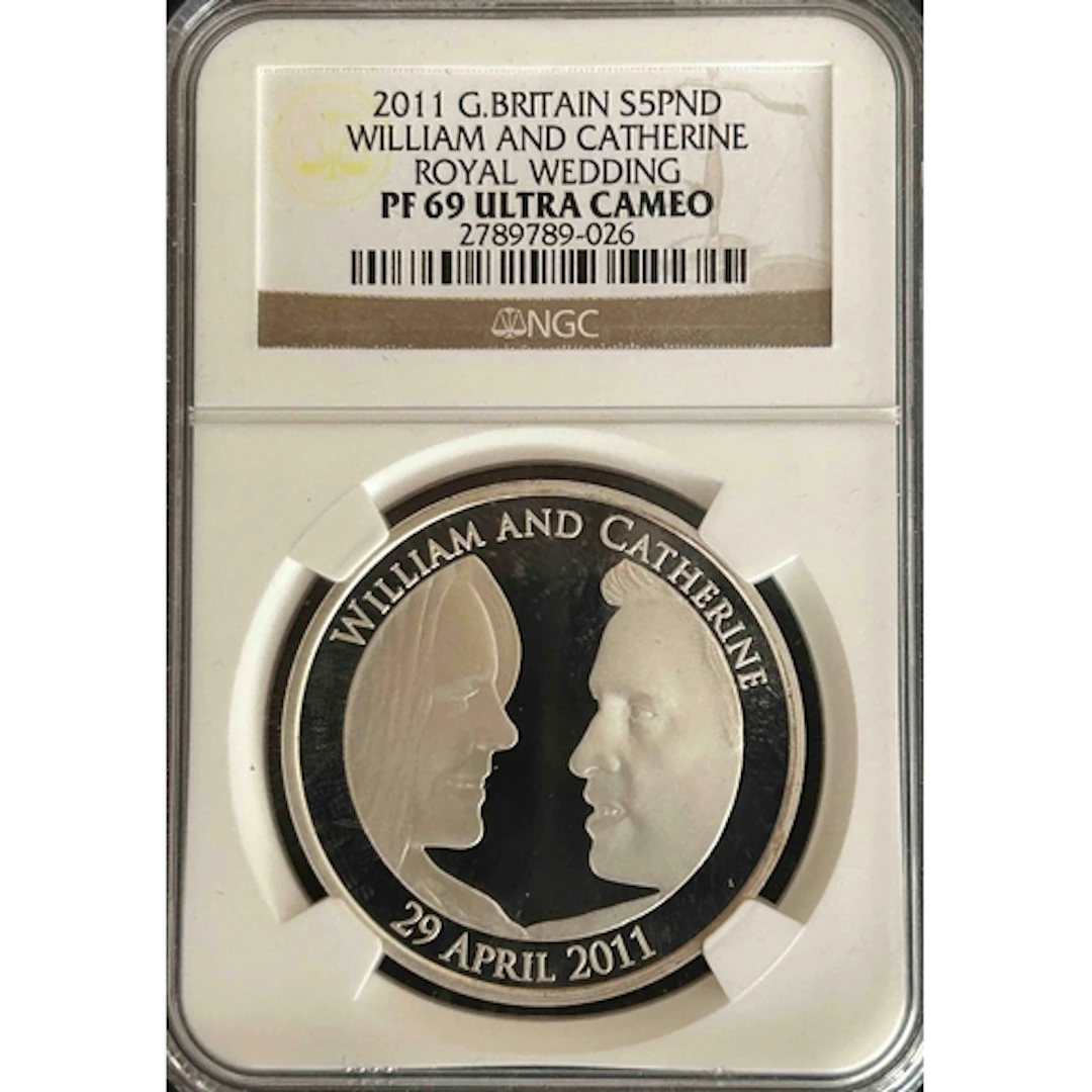 2011 UK William and Catherine Royal Wedding silver proof £5 ...