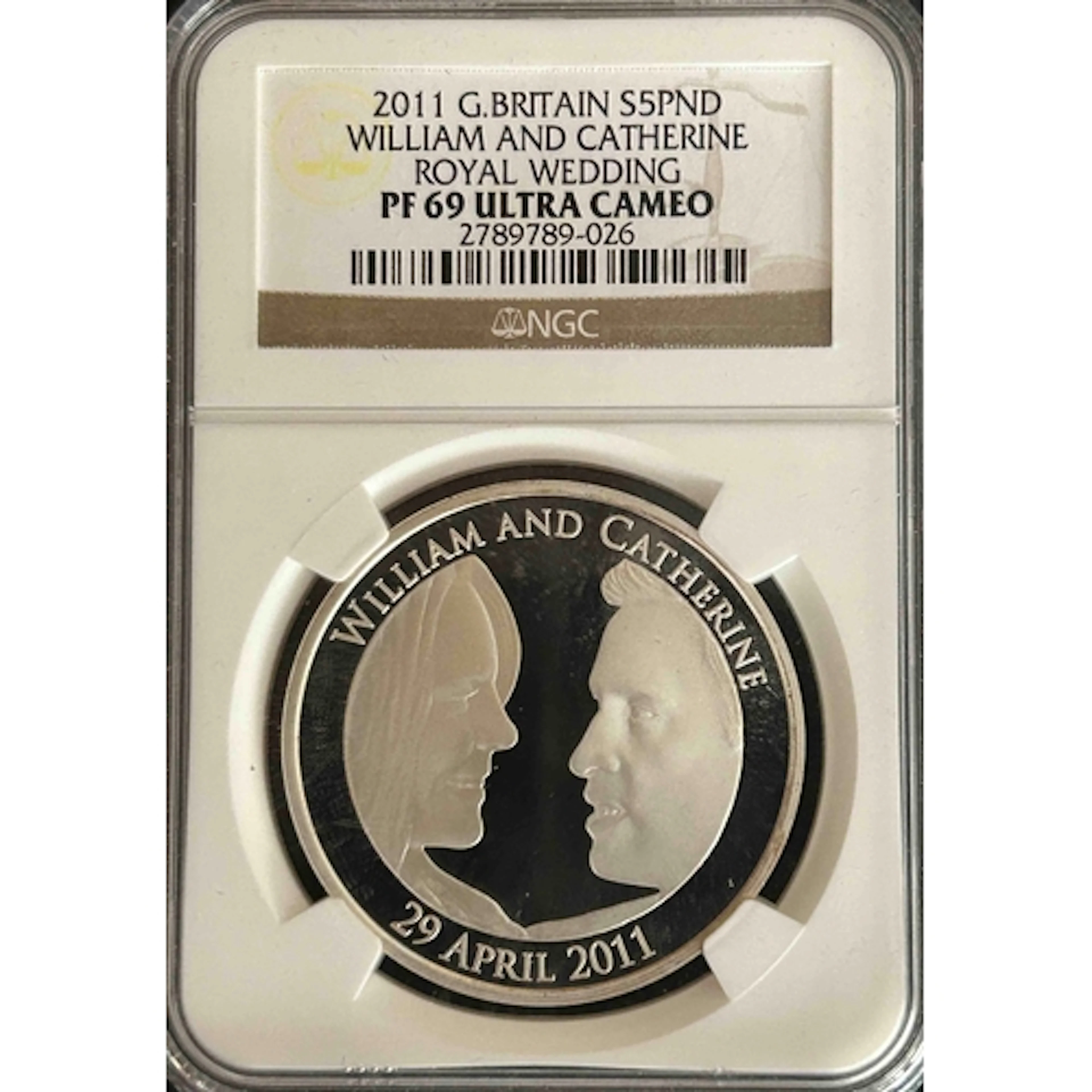 2011 UK William and Catherine Royal Wedding silver proof £5 ...