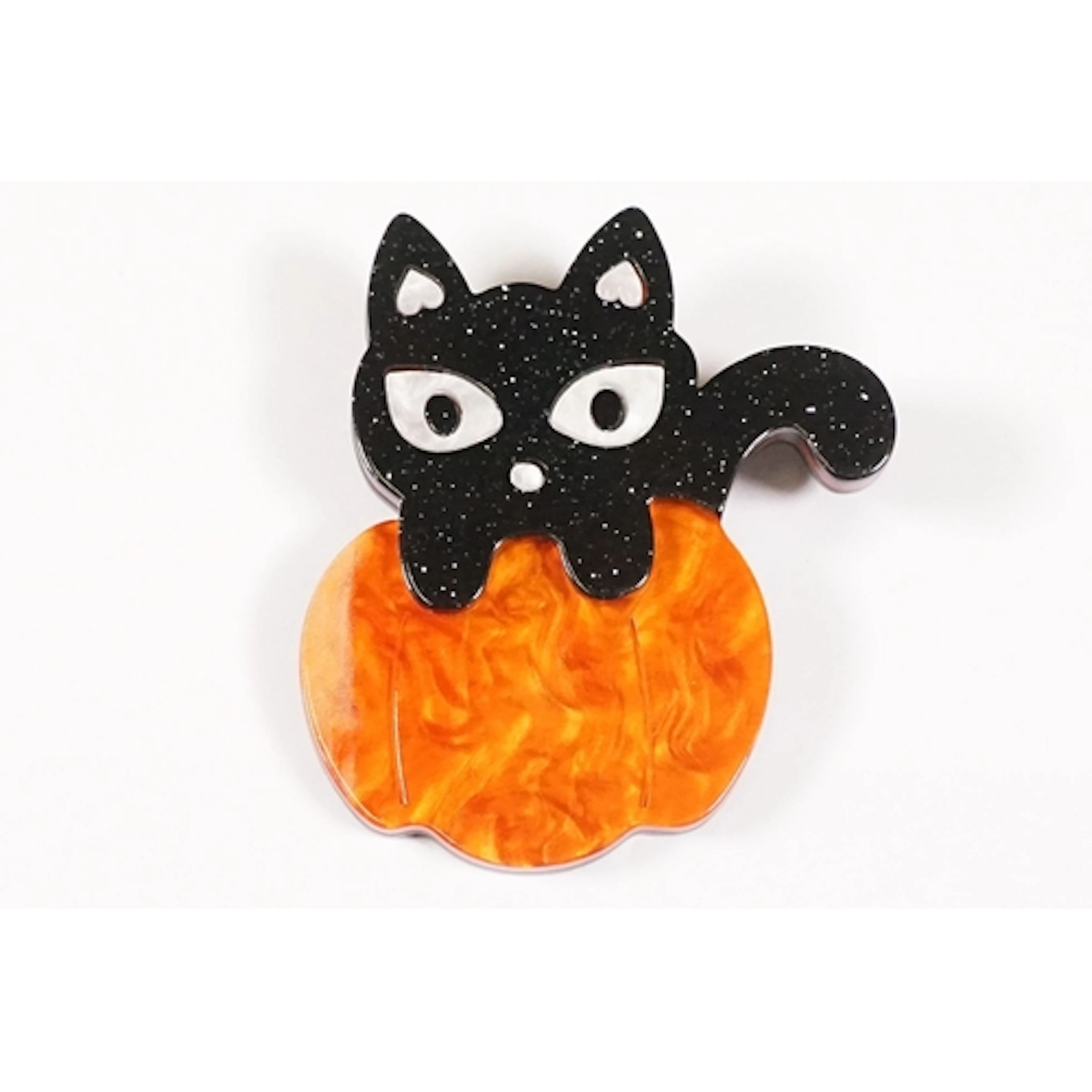 A large contemporary Lea Stein style halloween brooch in the...