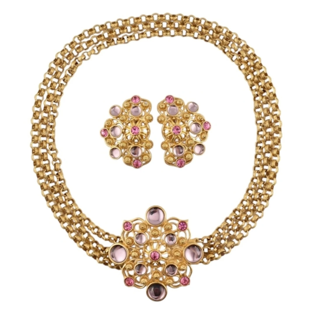 Jose Maria Barrera for Avon signed necklace and earring set....