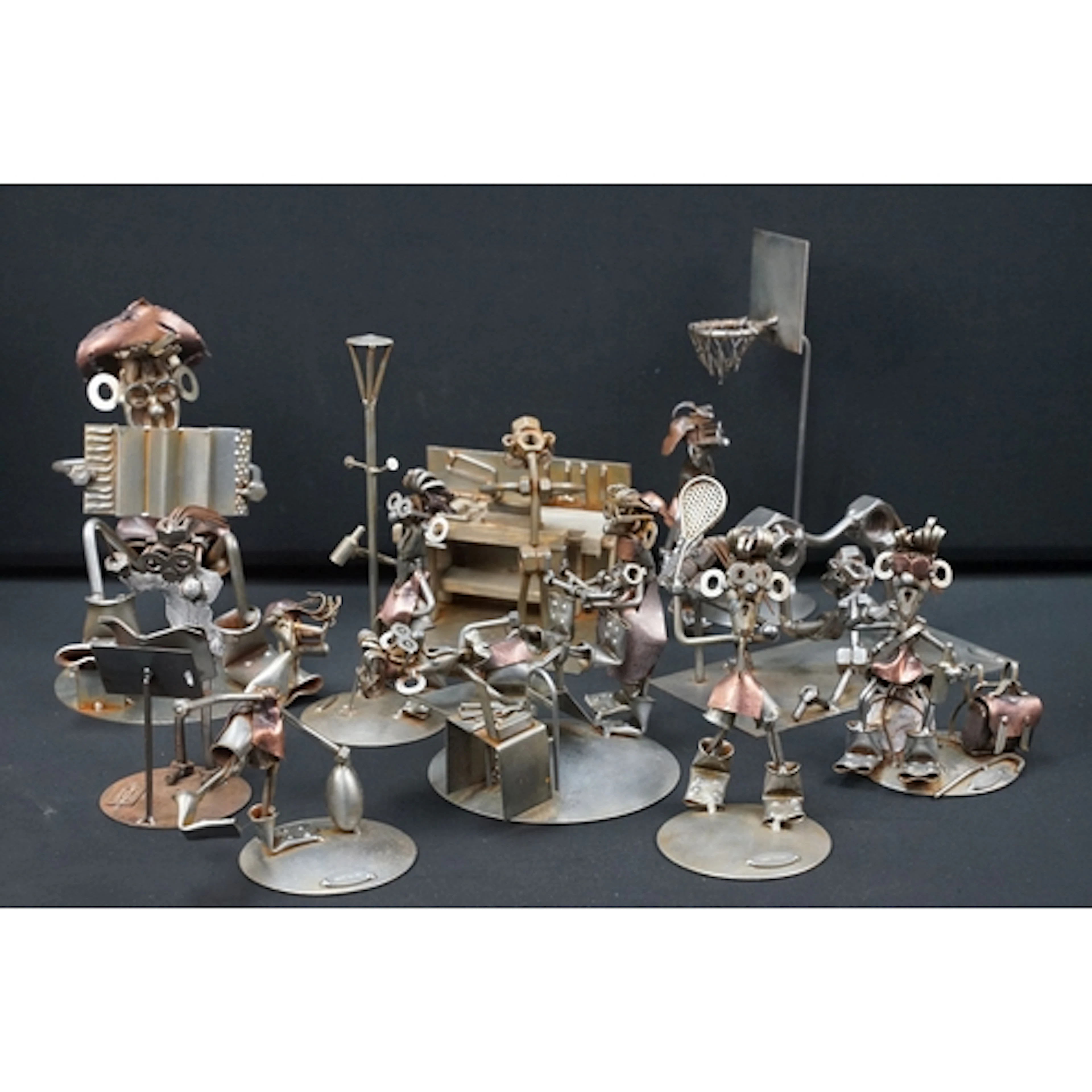 Collection of 'Happy Metal' novelty character figurine ornam...