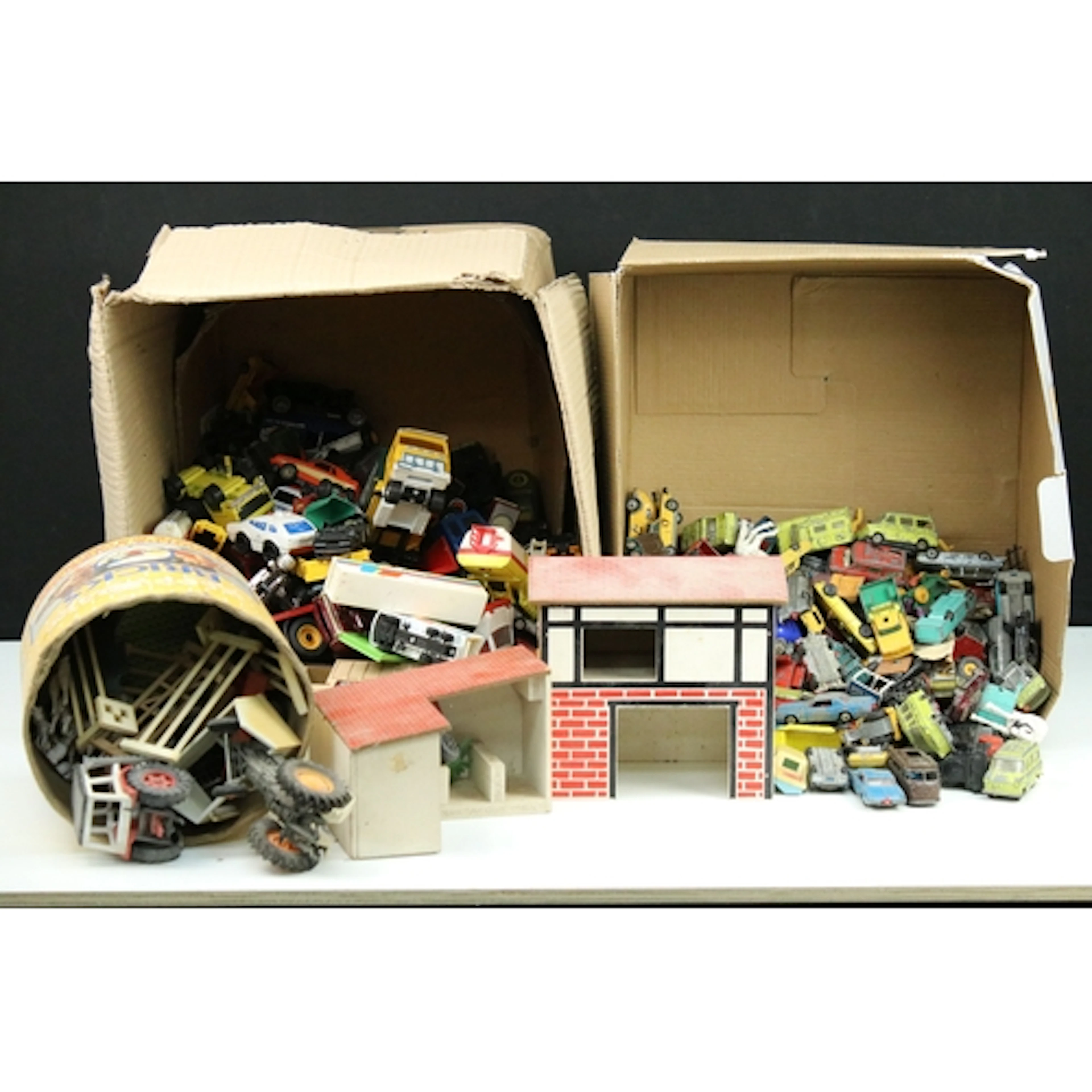 Collection of playworn diecast models to include Britains, M...