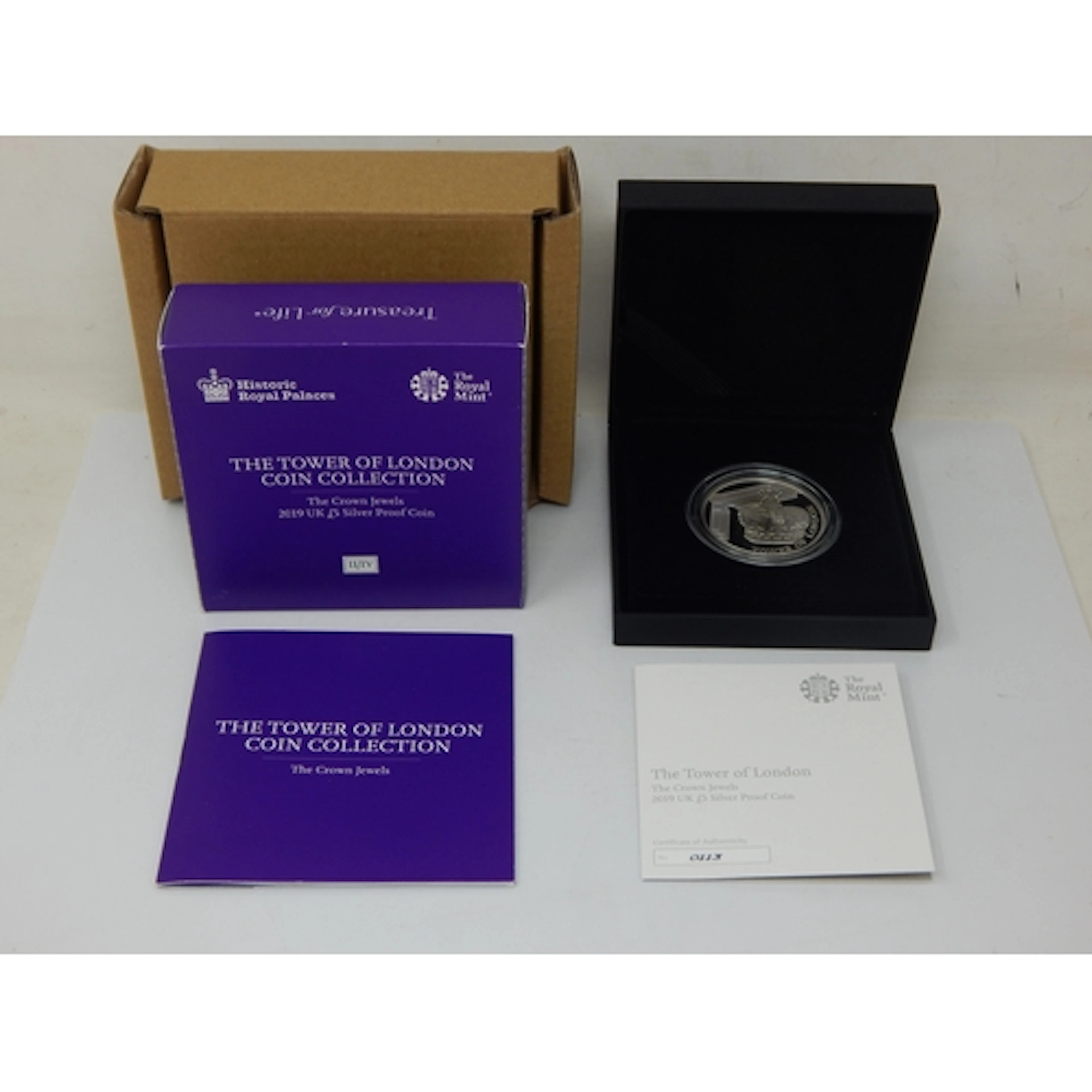 Royal Mint 2019 UK £5 Silver Proof Coin, The Tower of London...