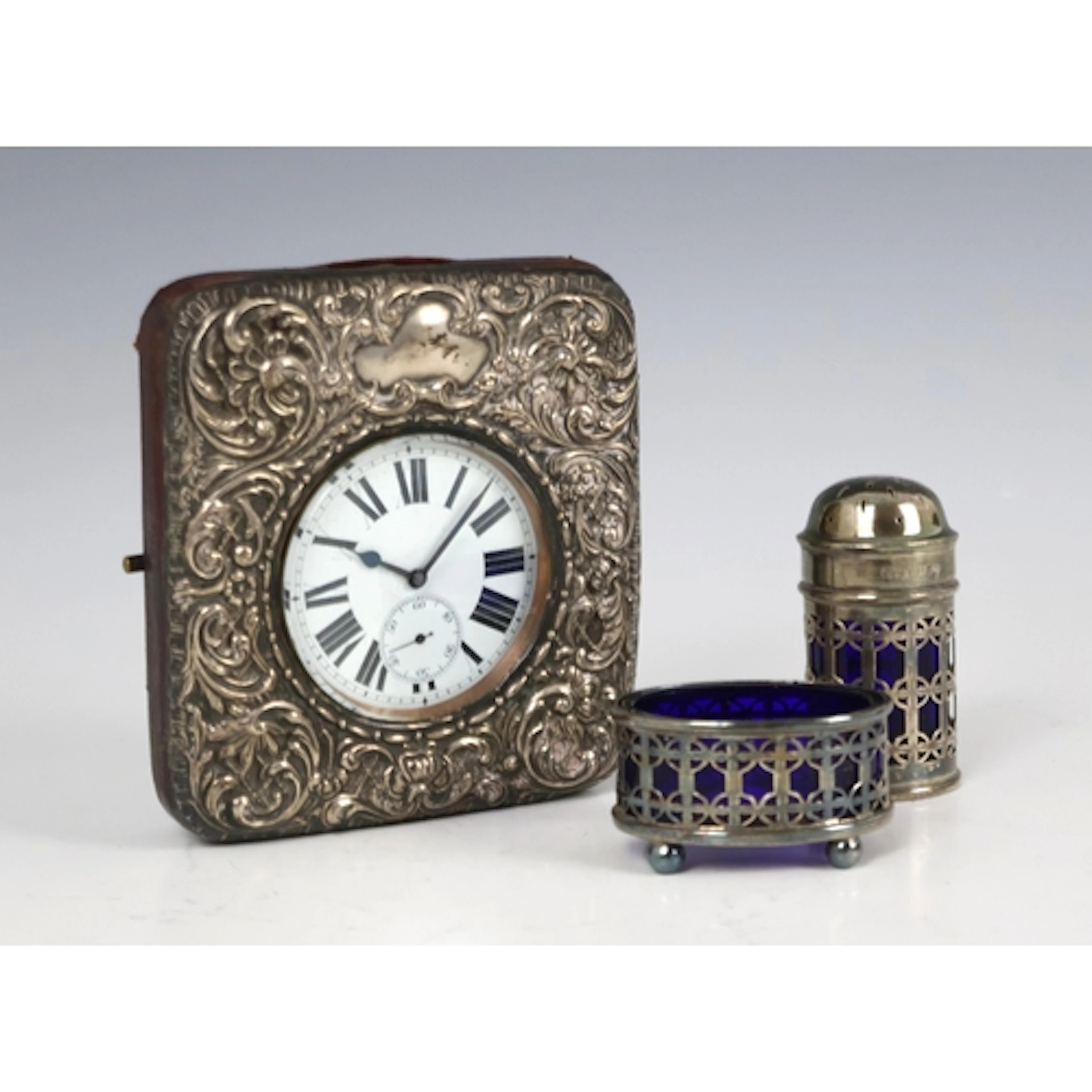 An Edwardian silver mounted Goliath pocket watch case, Henry...