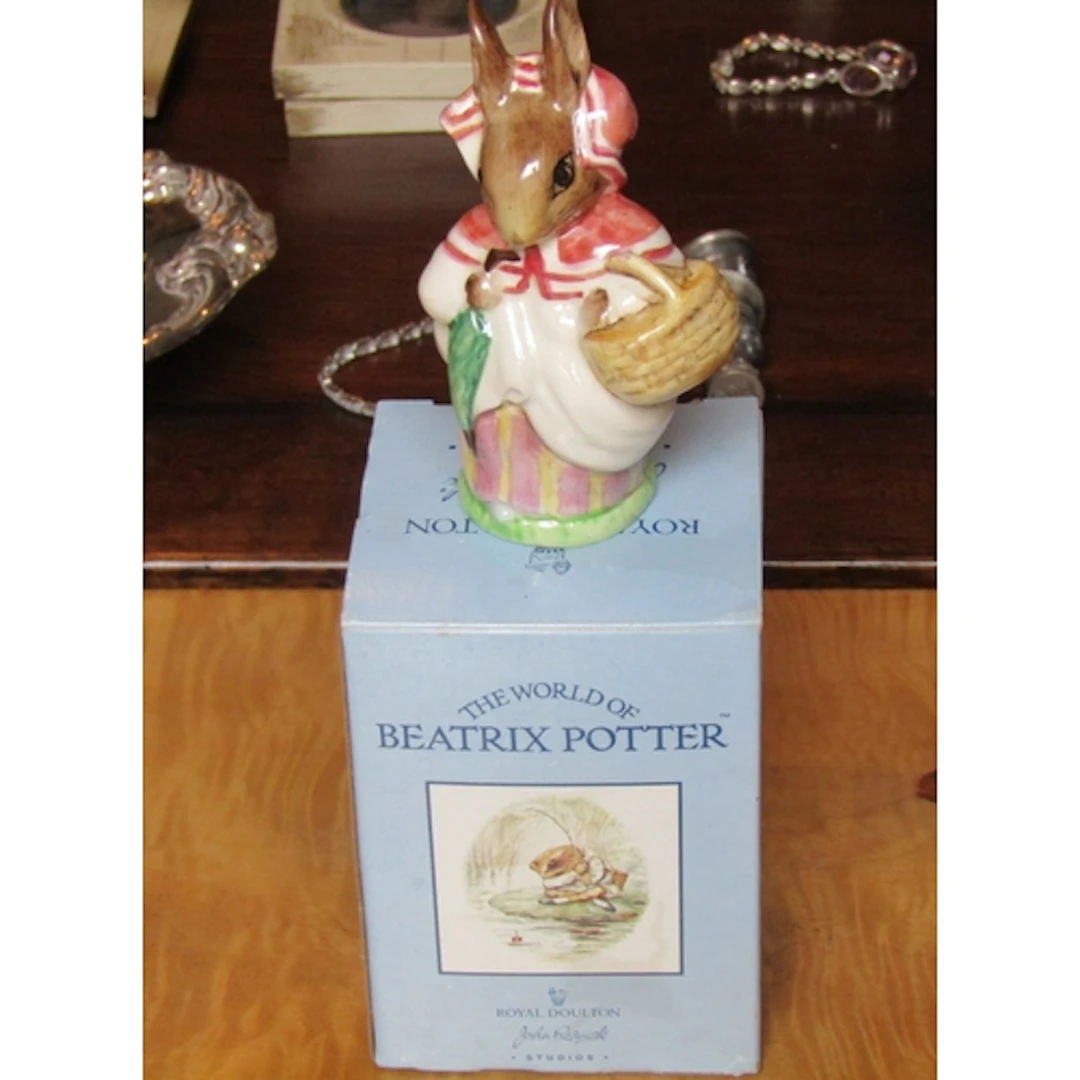 Beswick Beatrix Potter Fine Porcelain Figure Titled Mrs Rabb...