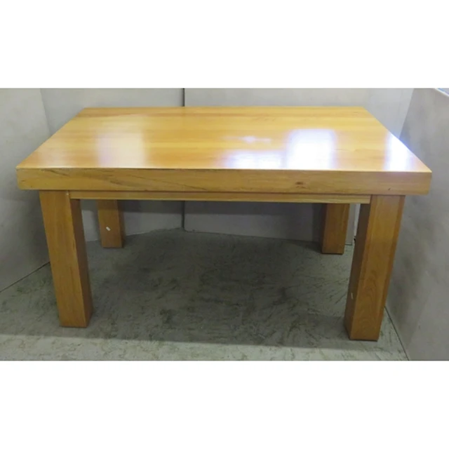 Large Oak Dining Table, square section supports approx. 80cm...