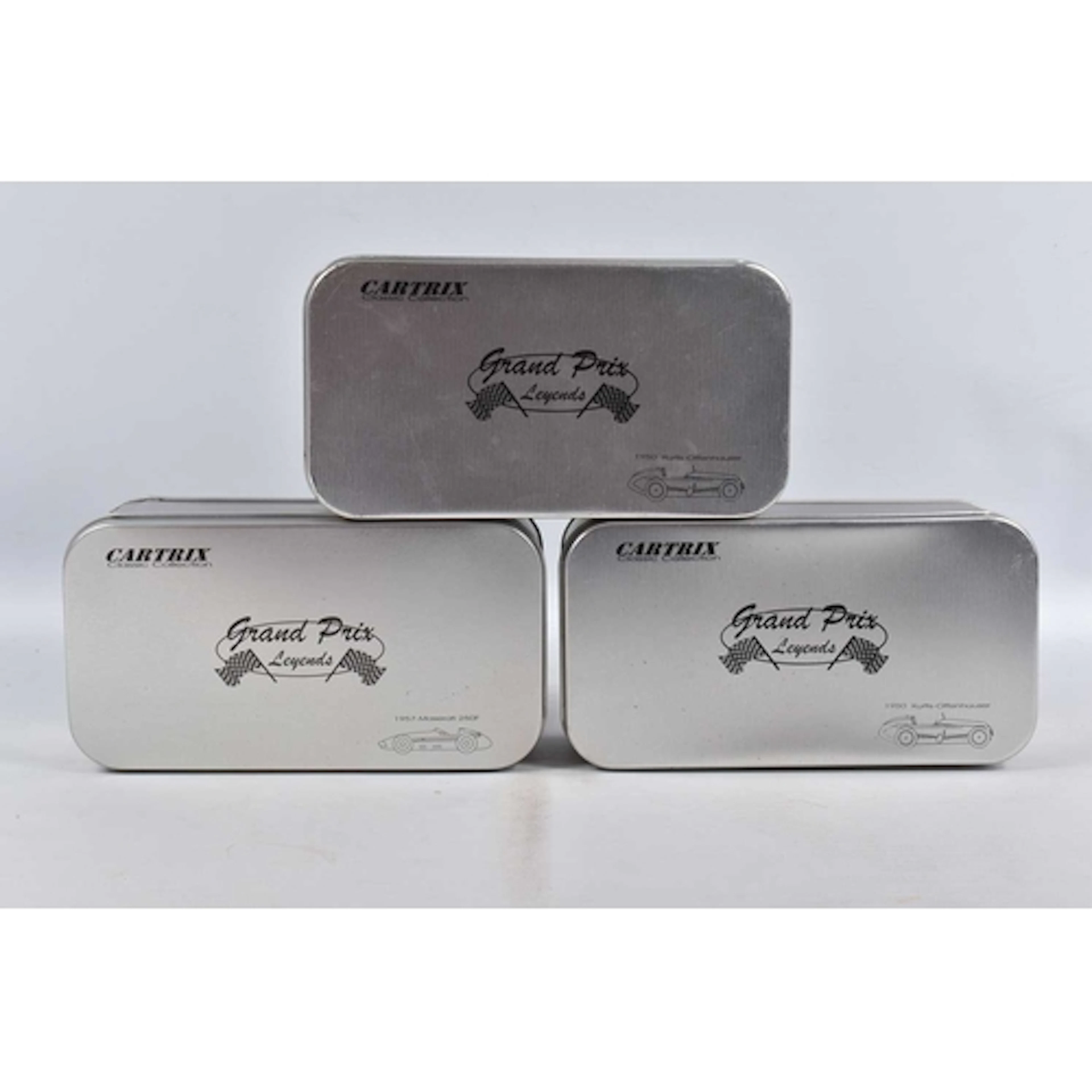 THREE CARTRIX GRAND PRIX LEGENDS SLOT CAR MODEL VEHICLES to ...