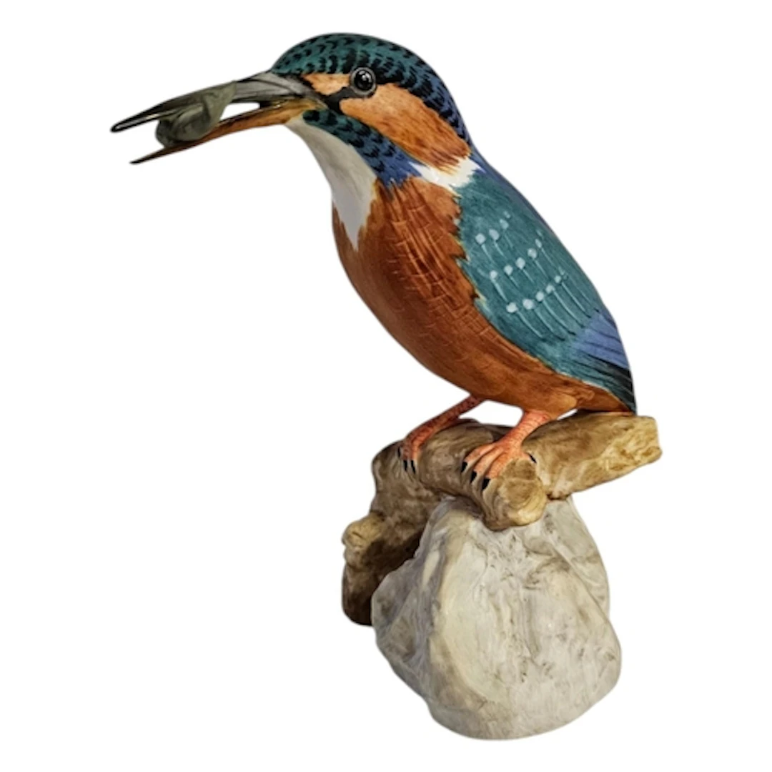 SPODE, KINGFISHER, A VINTAGE FINE BONE CHINA HAND PAINTED FI...