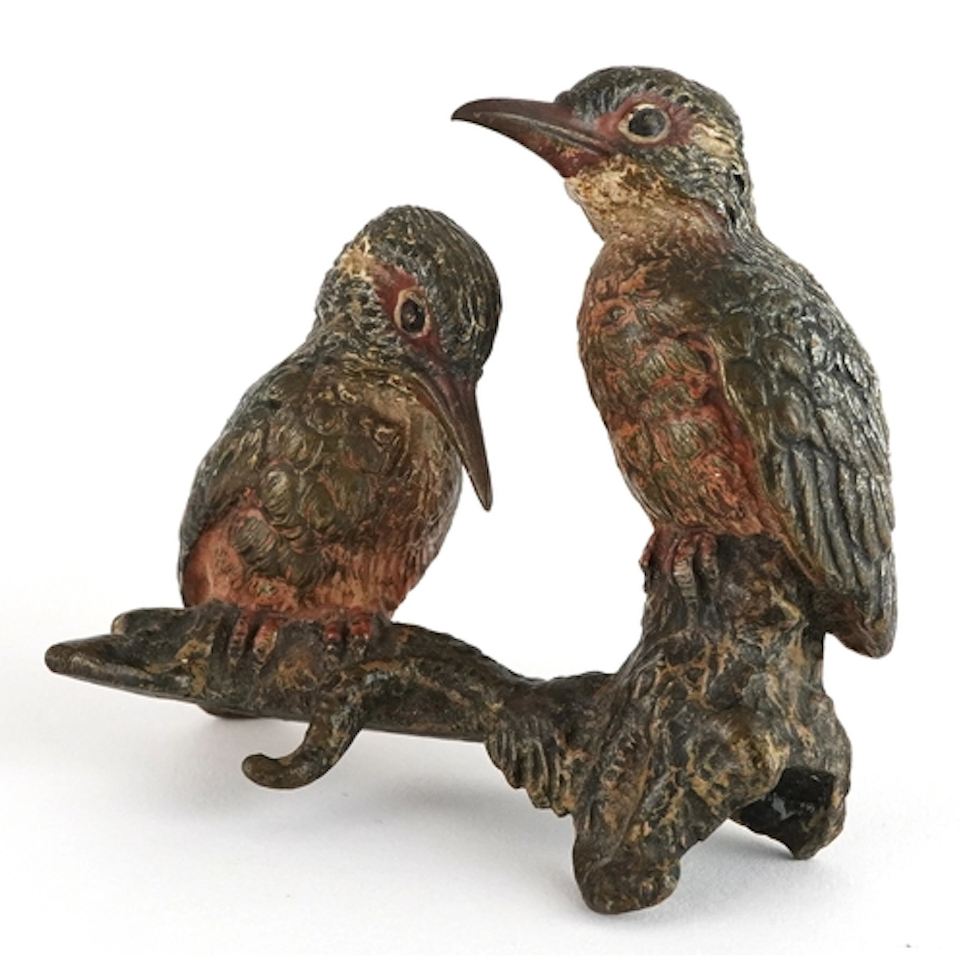 After Franz Xaver Bergmann, antique cold painted bronze stud...