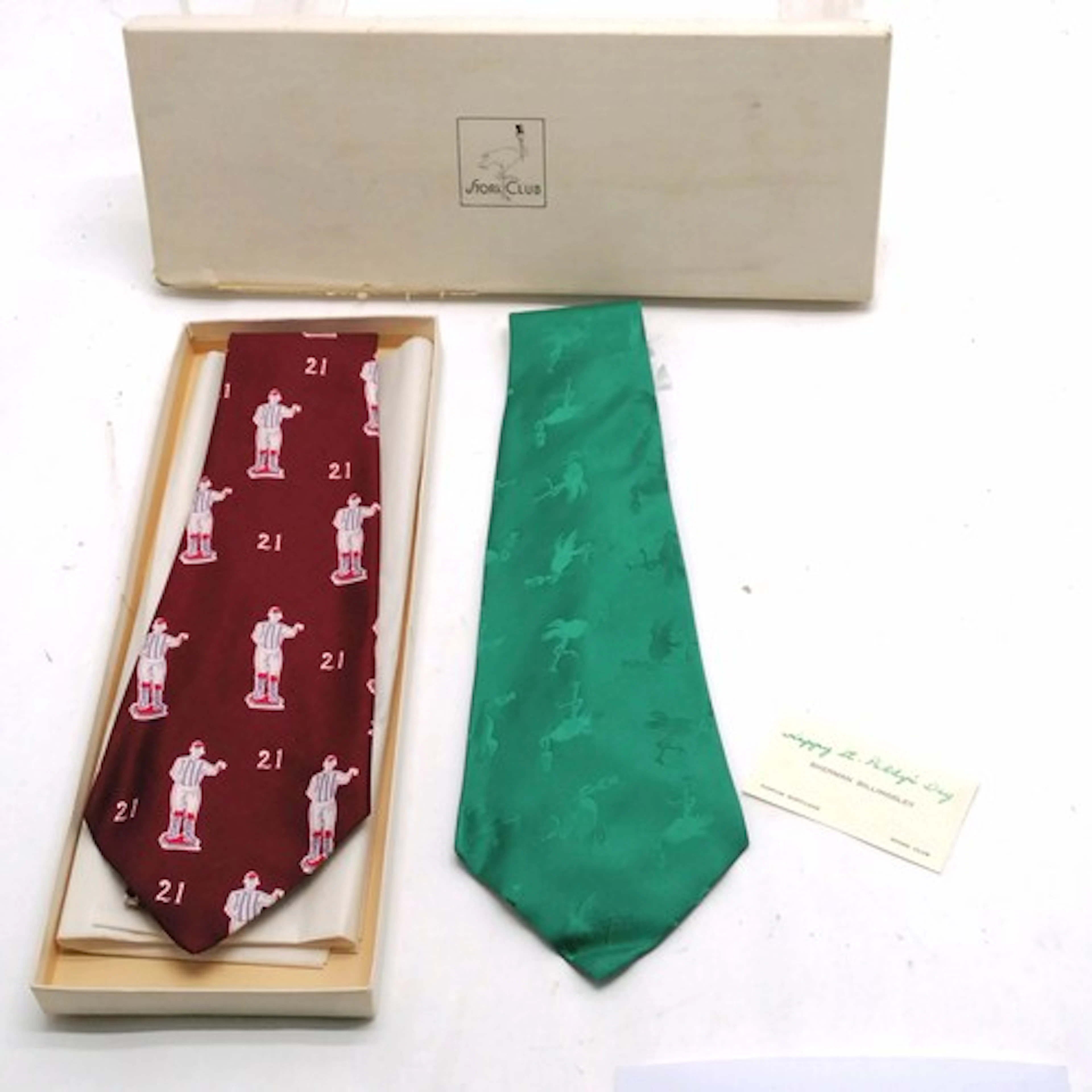 Vintage 1960's Stork Club green St Patricks day tie (with Sh...