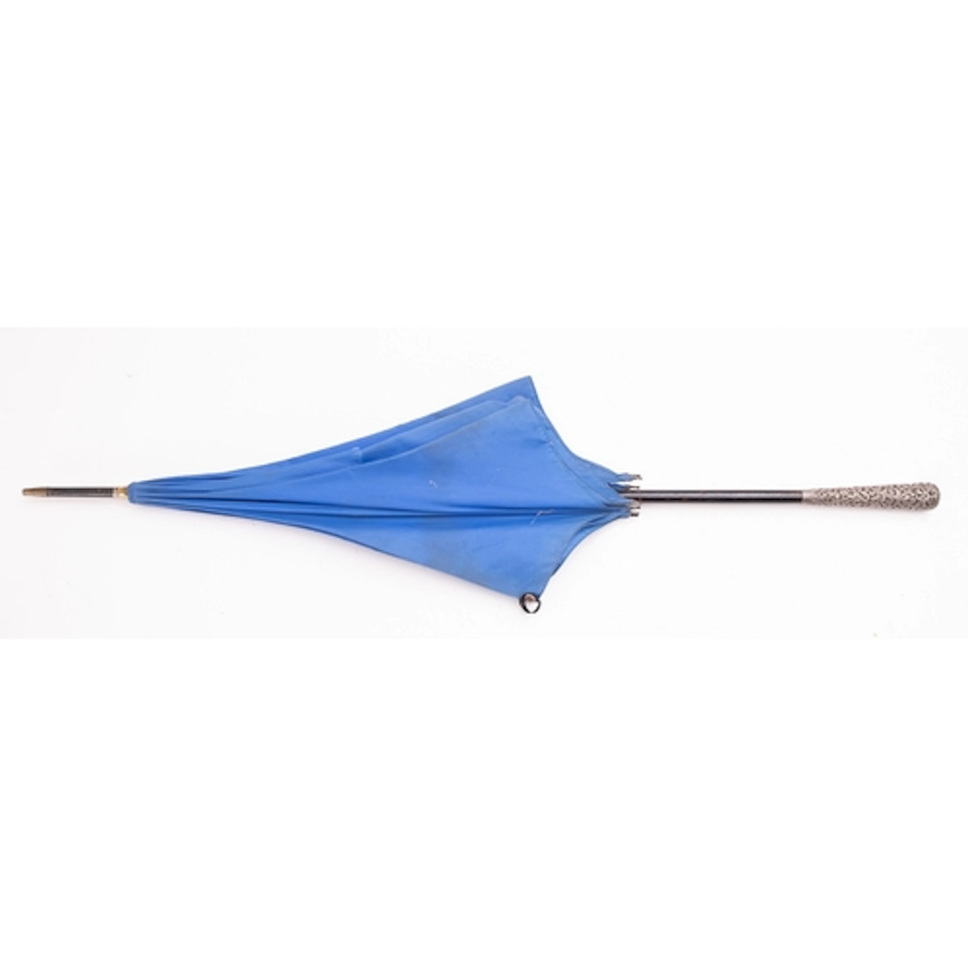 An early 20th Century silver mounted parasol. The handle wit...