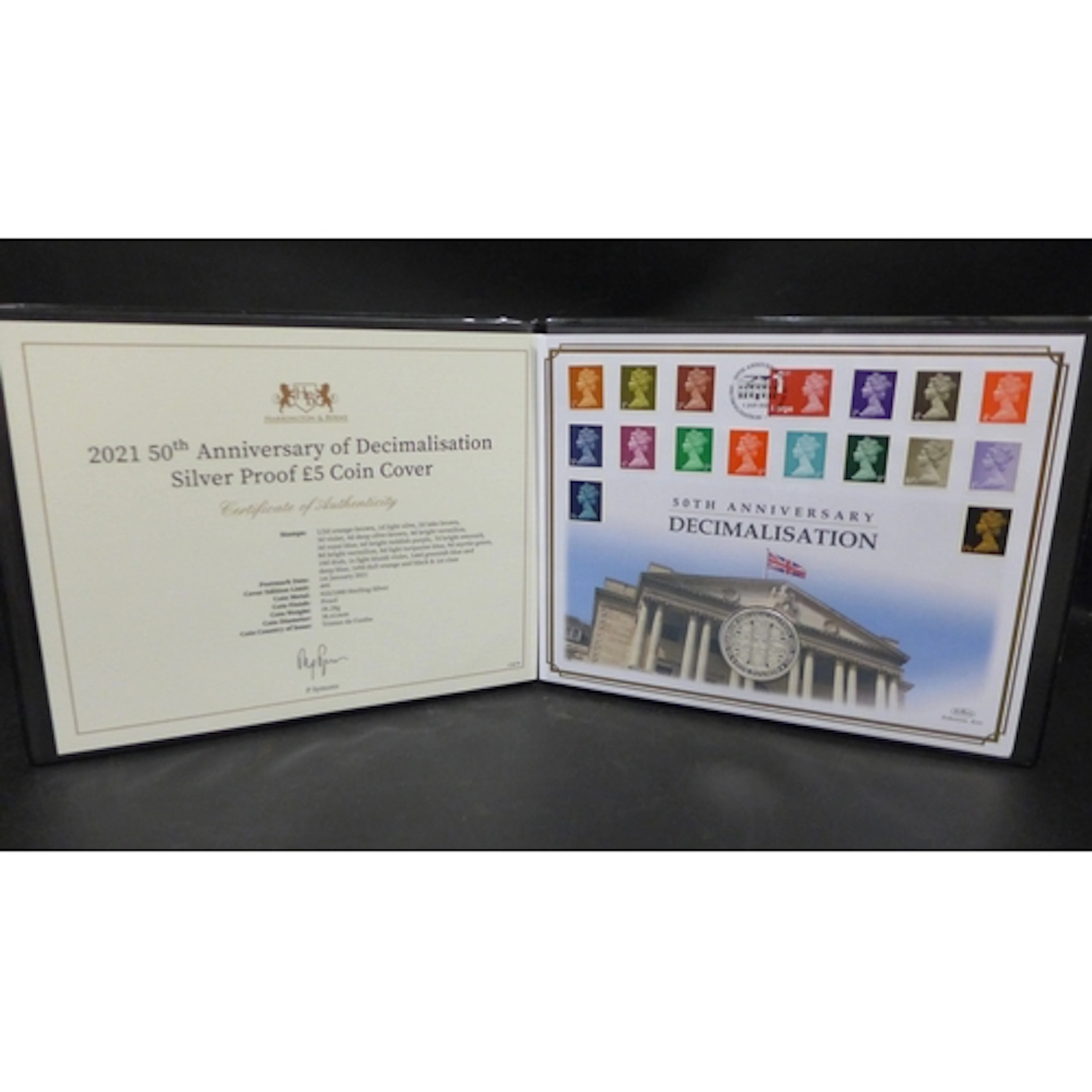 Stamps/coins - Benham, 50th Anniversary of Decimalisation, a...