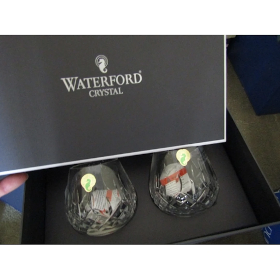 Pair of Waterford Crystal Tumblers Contained Within Original...