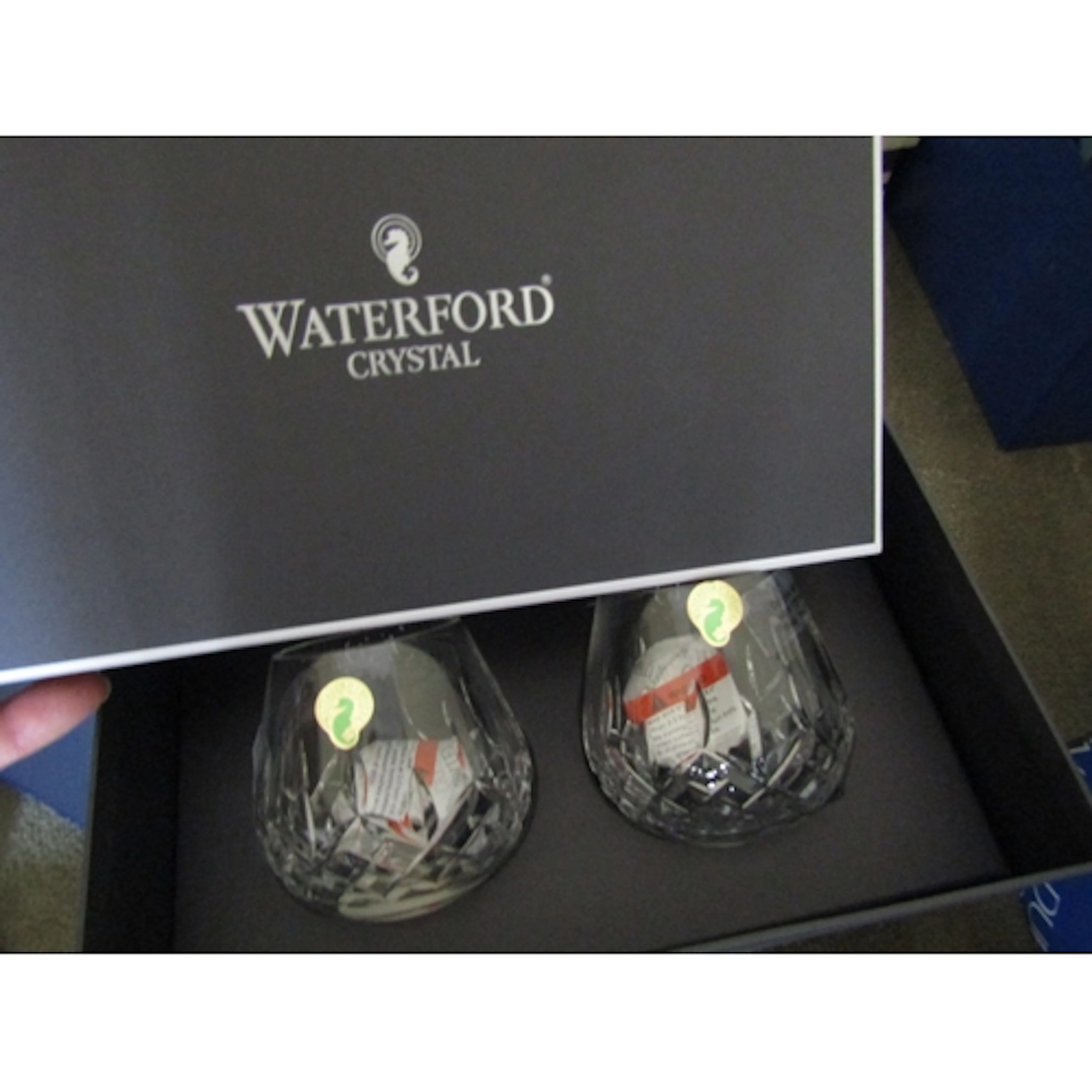 Pair of Waterford Crystal Tumblers Contained Within Original...