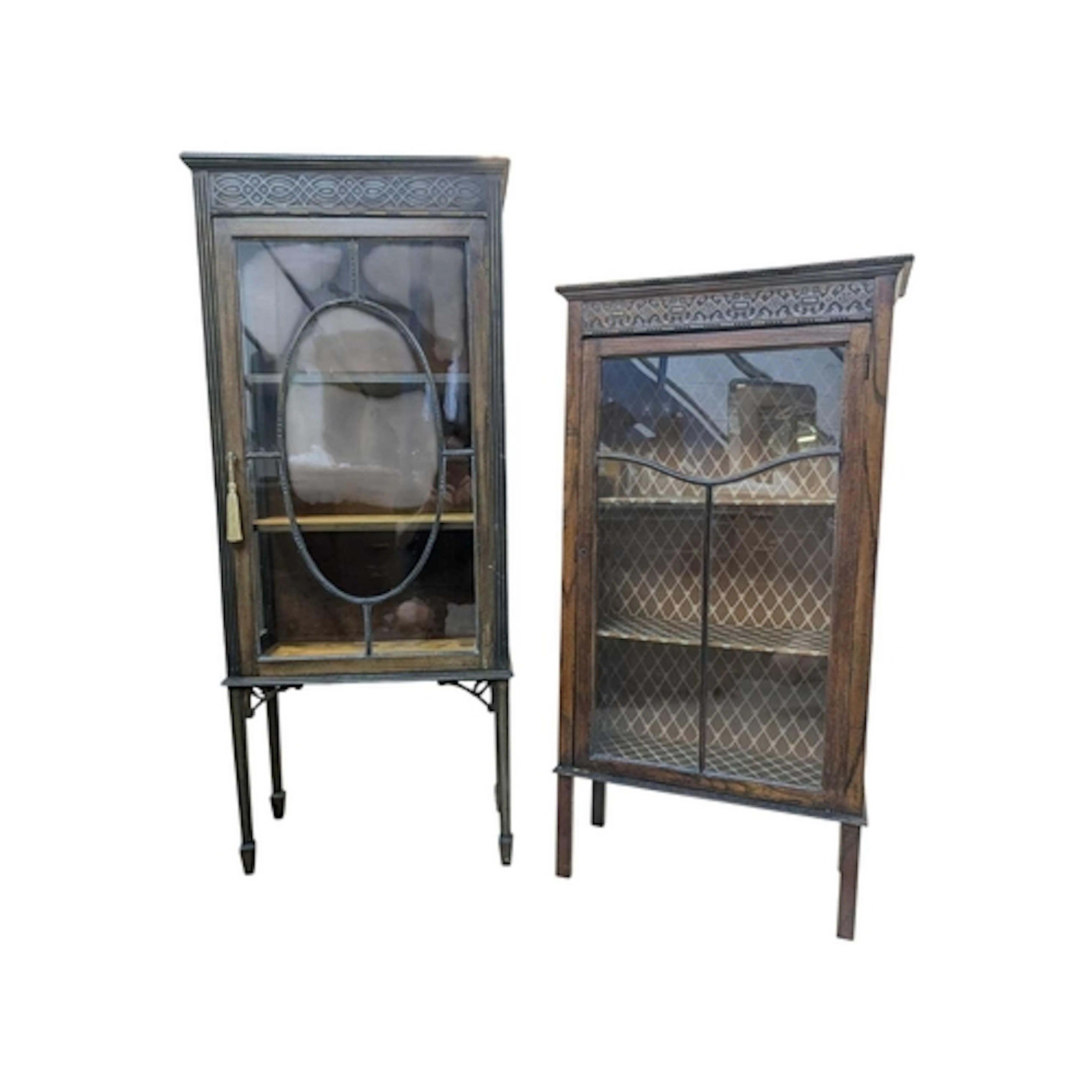 Edwardian mahogany display cabinet. The cabinet having galle...