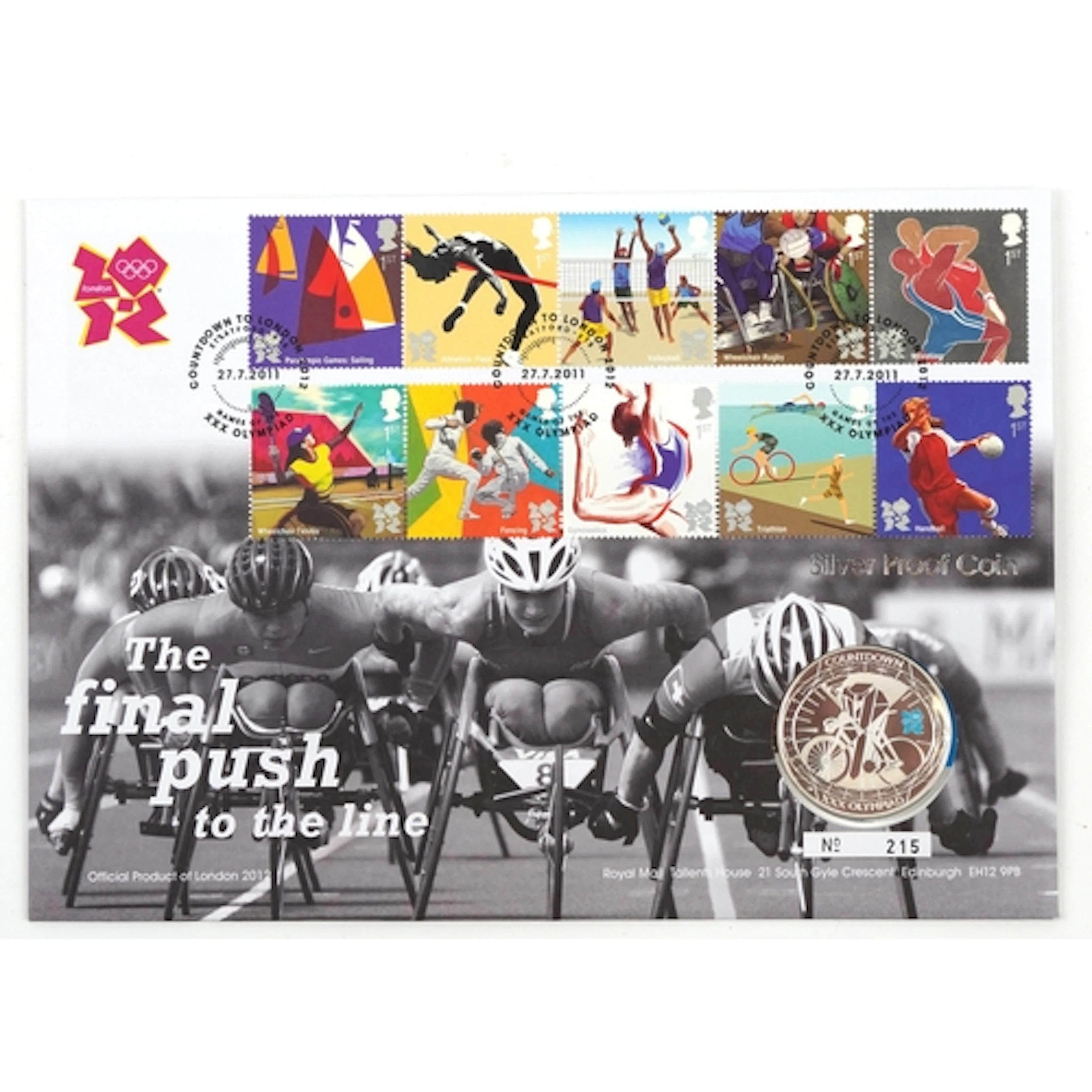 Royal Mail and Royal Mint commemorative coin and stamp cover...