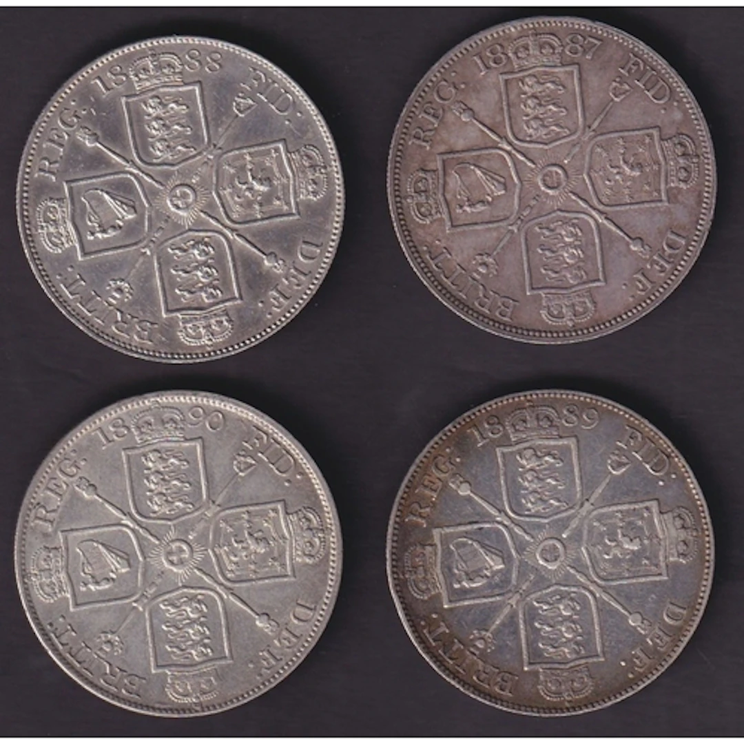A date run of four Great Britain Queen Victoria Double Flori...