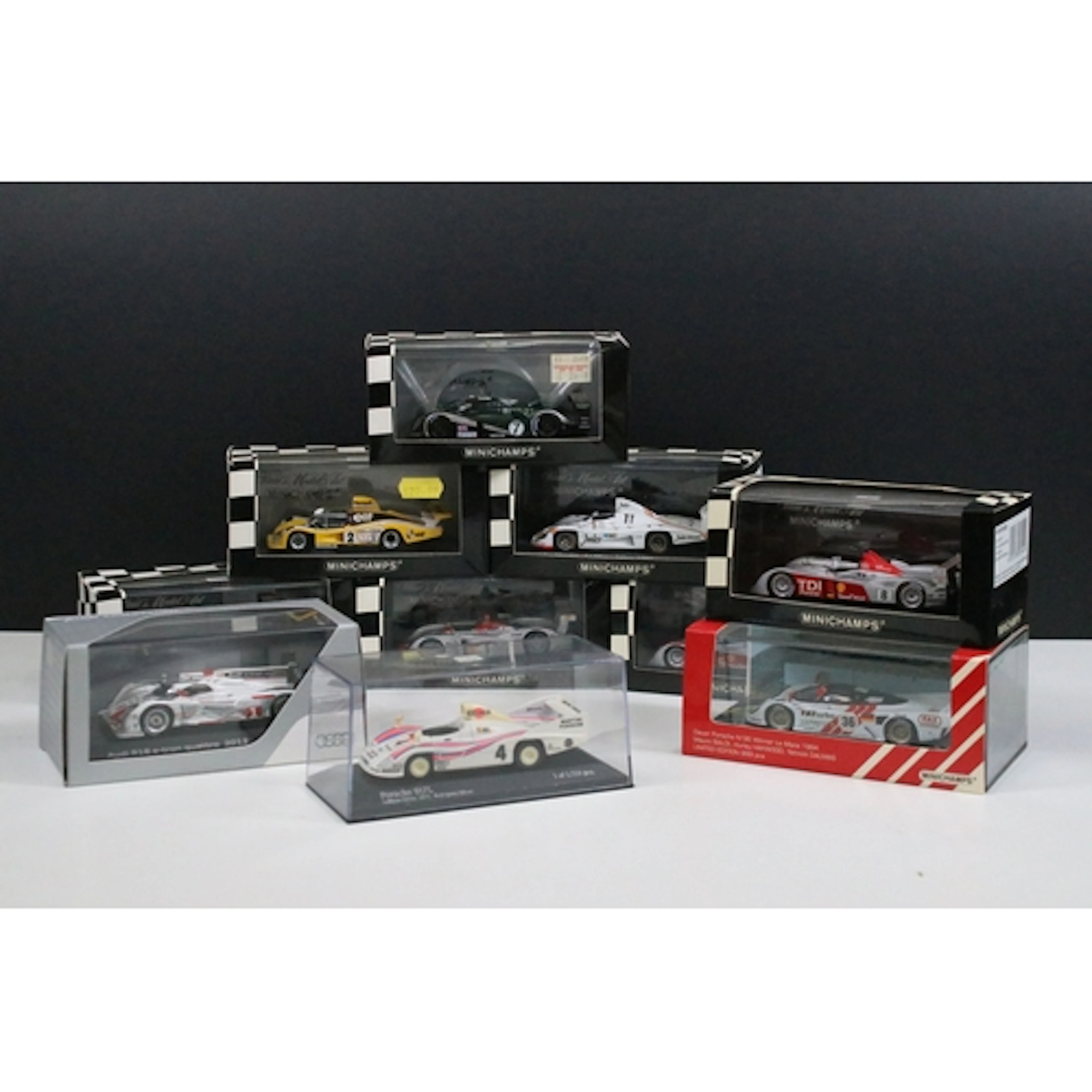 Ten boxed / cased Paul's Model Art Minichamps 24 Hour Le Man...