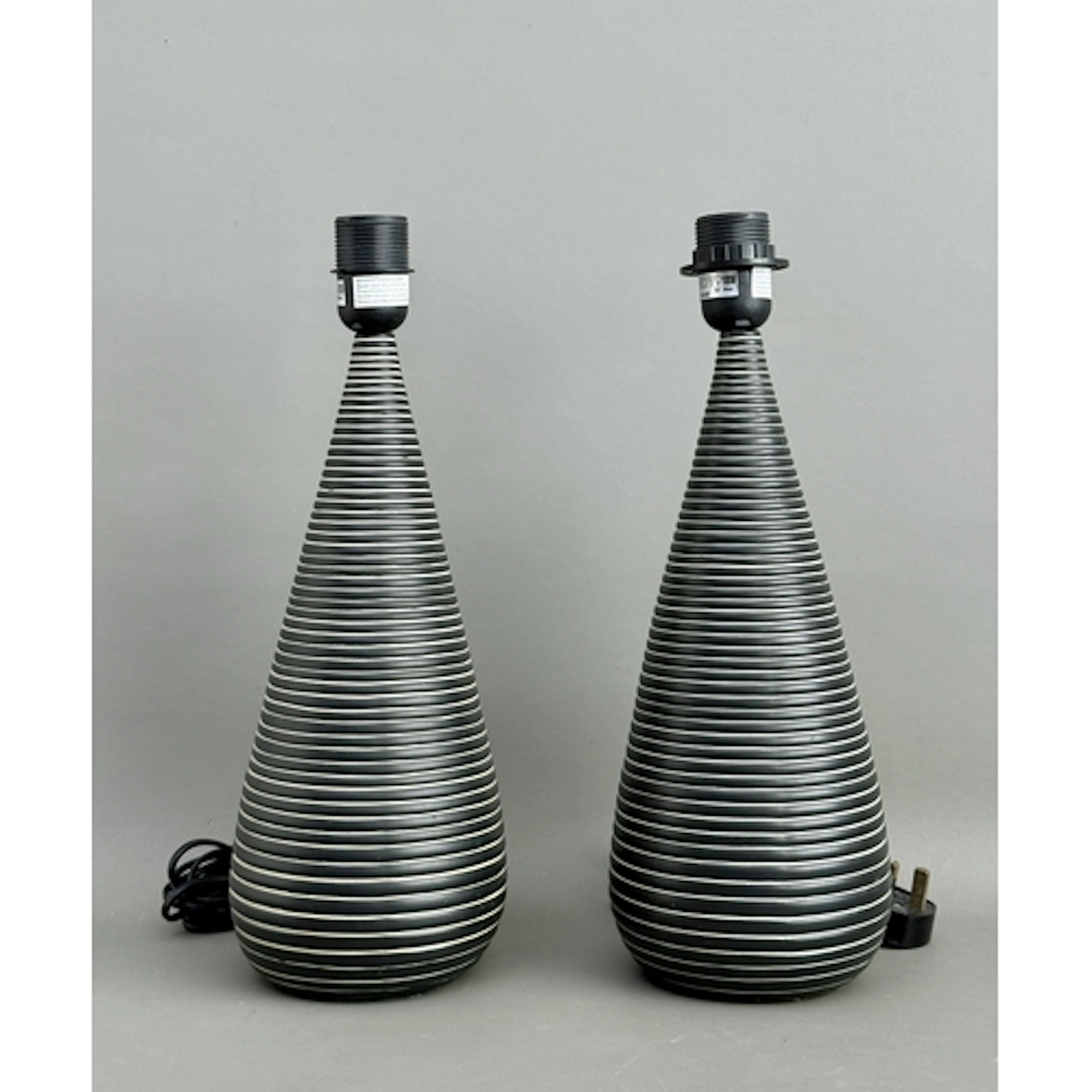 A pair of Habitat 'Mango' ceramic table lamps - 41cm high in...