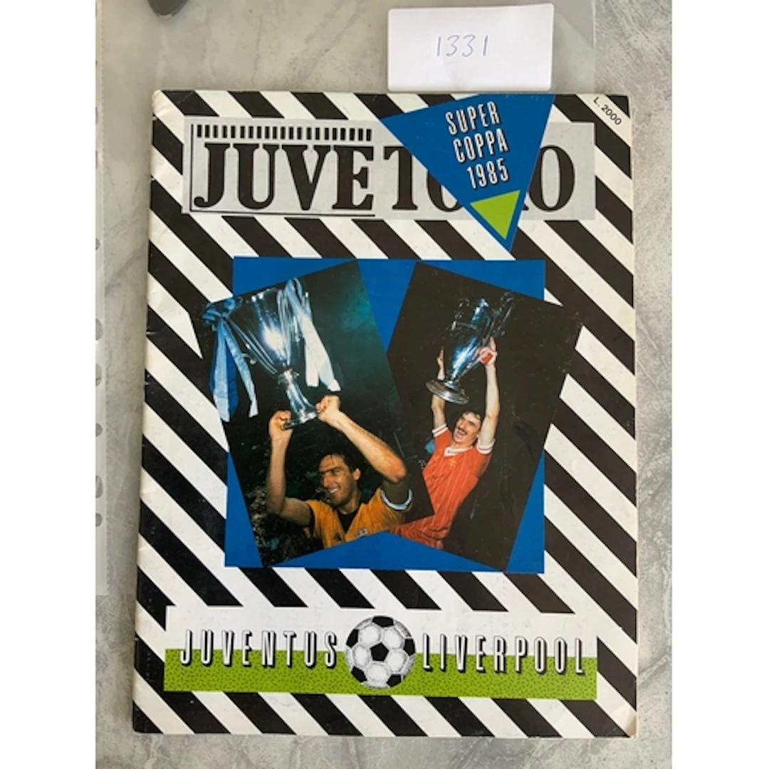 1985 Juventus v Liverpool European Cup Final Football Progra...
