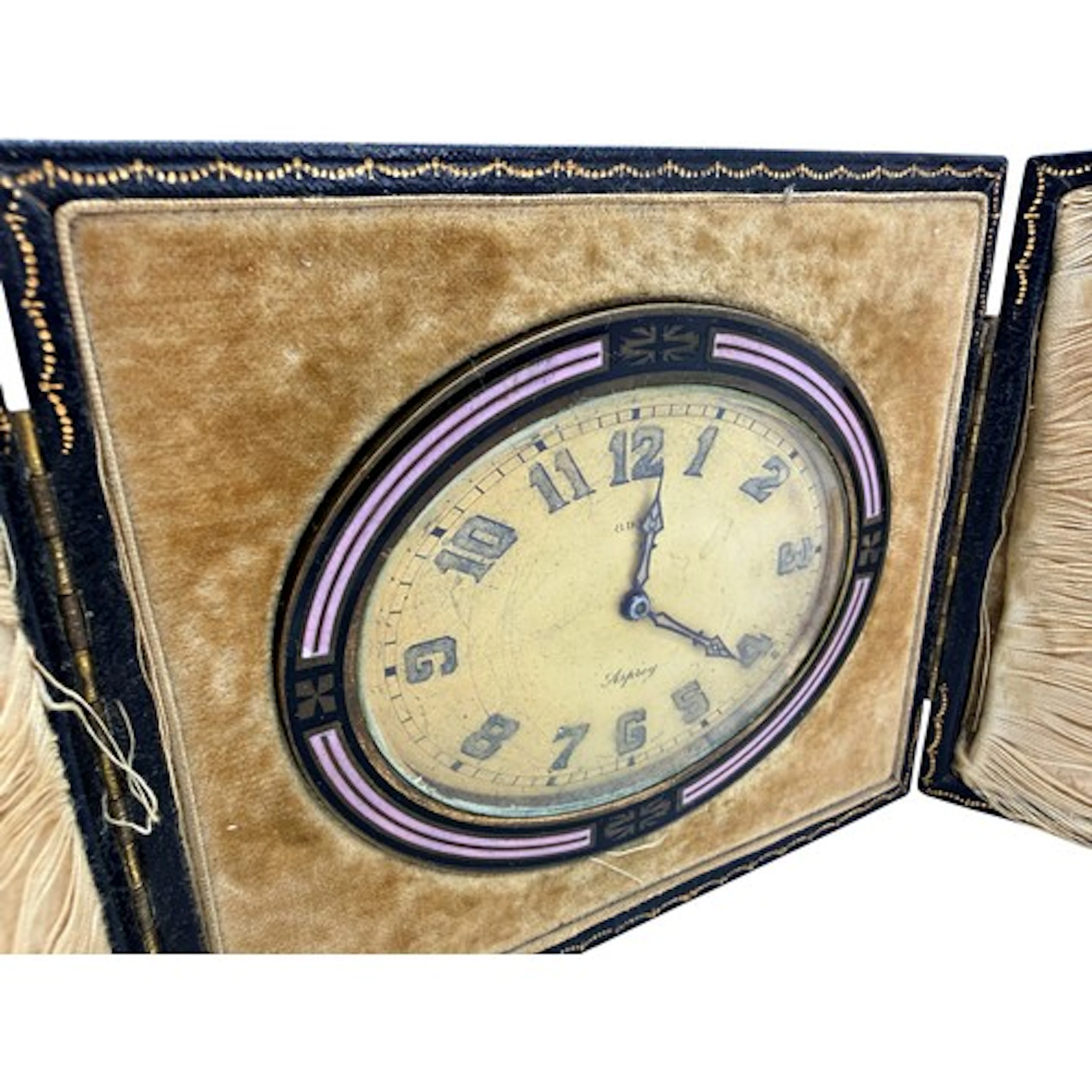 An early 20th century Asprey enamelled 8 day travelling time...
