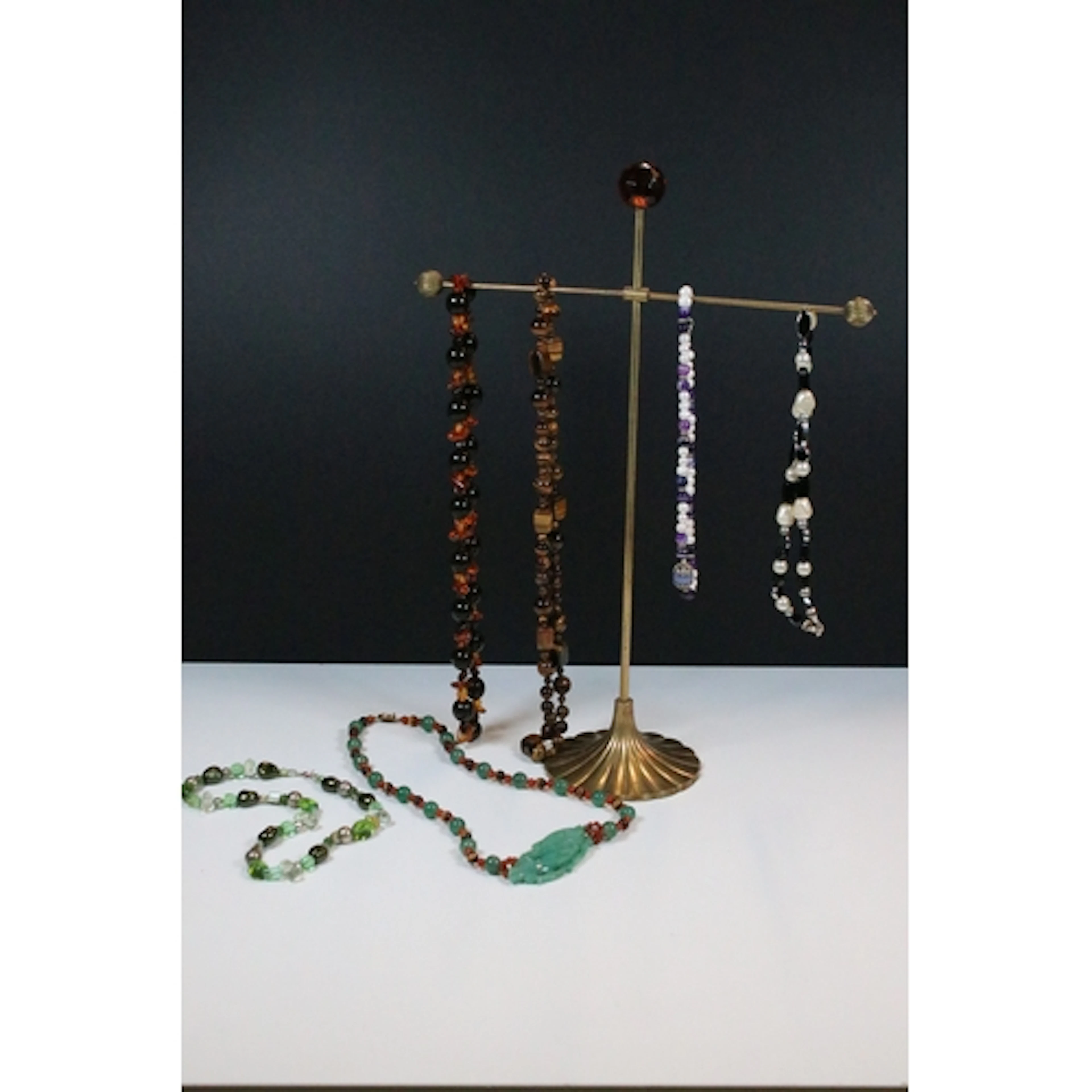 Collection of vintage costume jewellery necklaces to include...