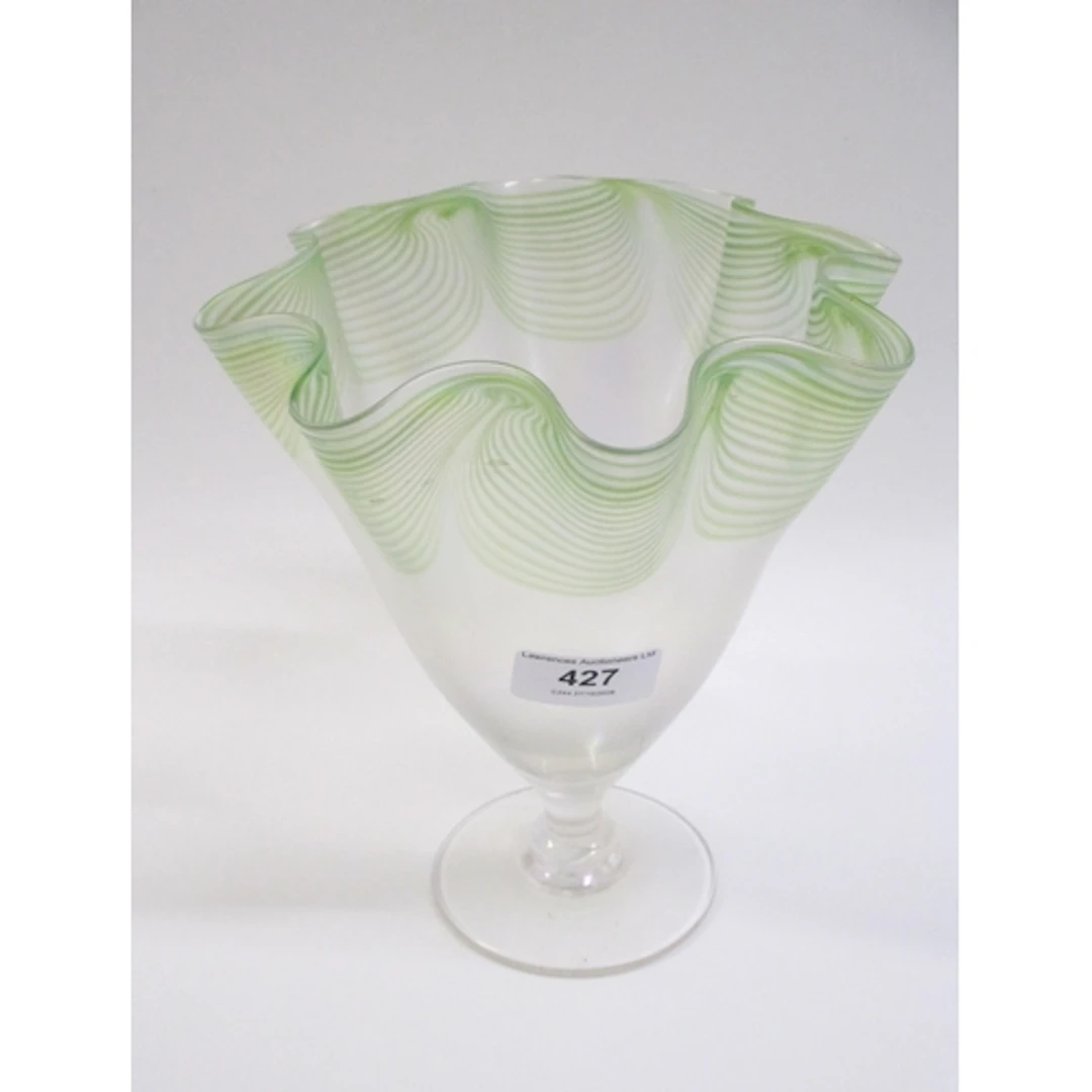 John Walsh-Walsh ' Fazzoletto ' opalescent glass vase, circa...