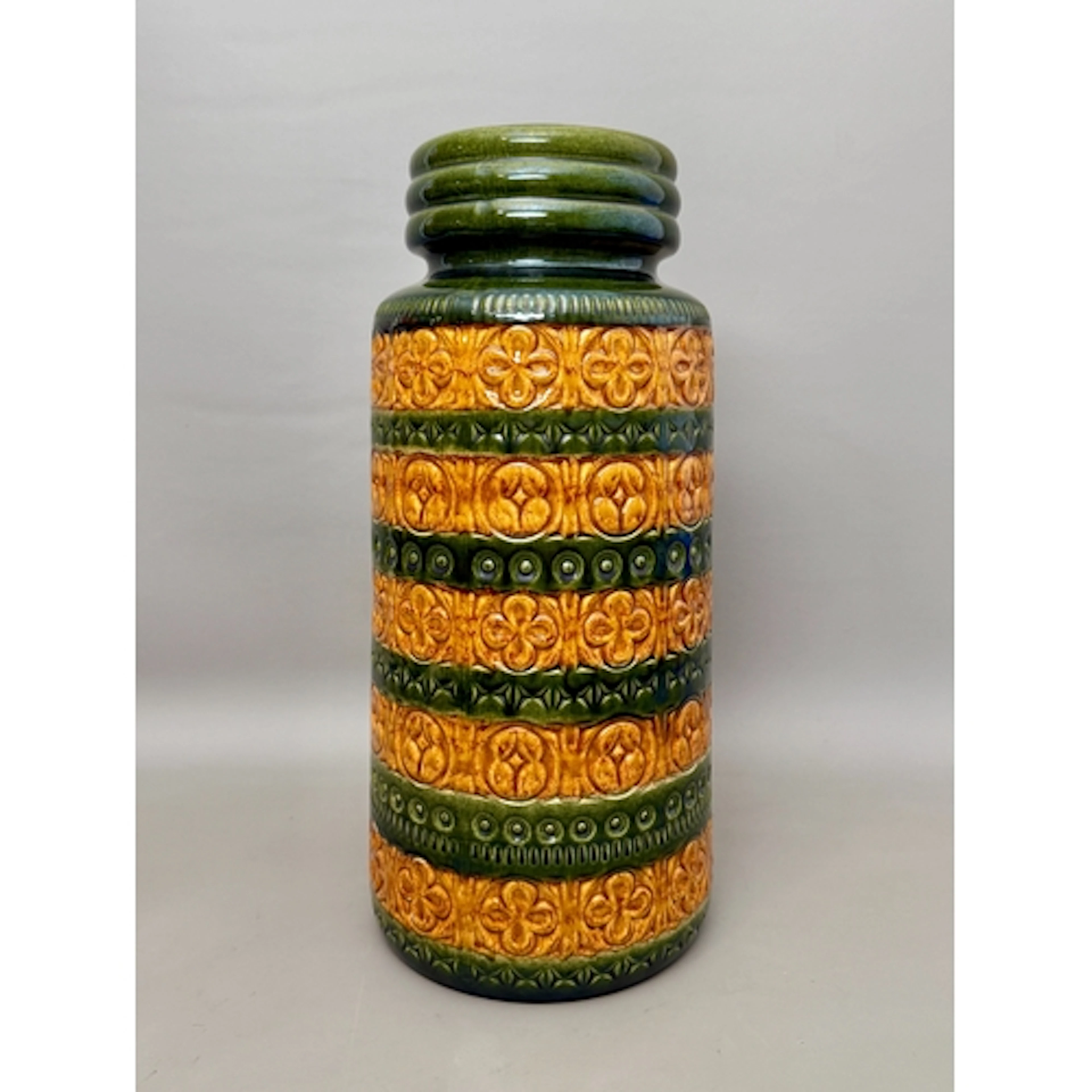A vintage 1960s stick stand vase by Scheurich Keramik of Wes...