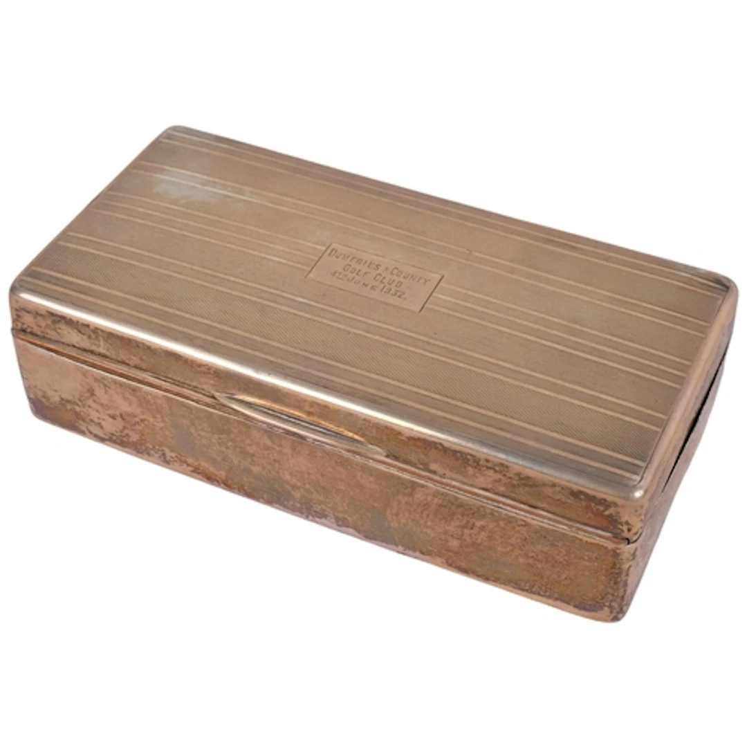 An Art Deco George V silver cigarette box, William Neale & S...