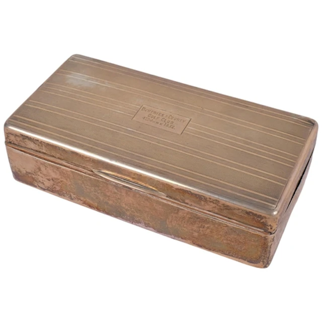 An Art Deco George V silver cigarette box, William Neale & S...