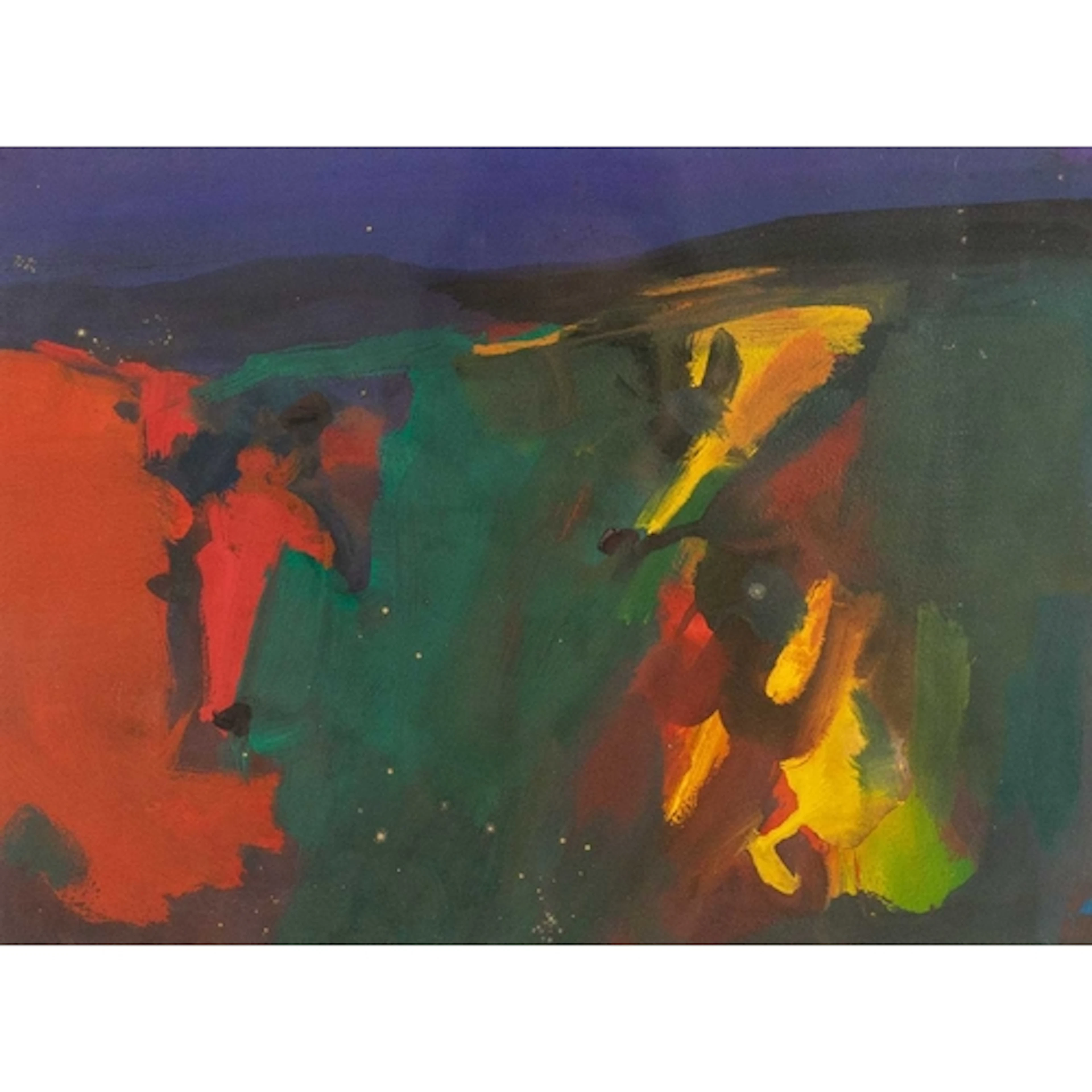 § John MILLER (1931-2002) Cornish Landscape Gouache, stamp s...