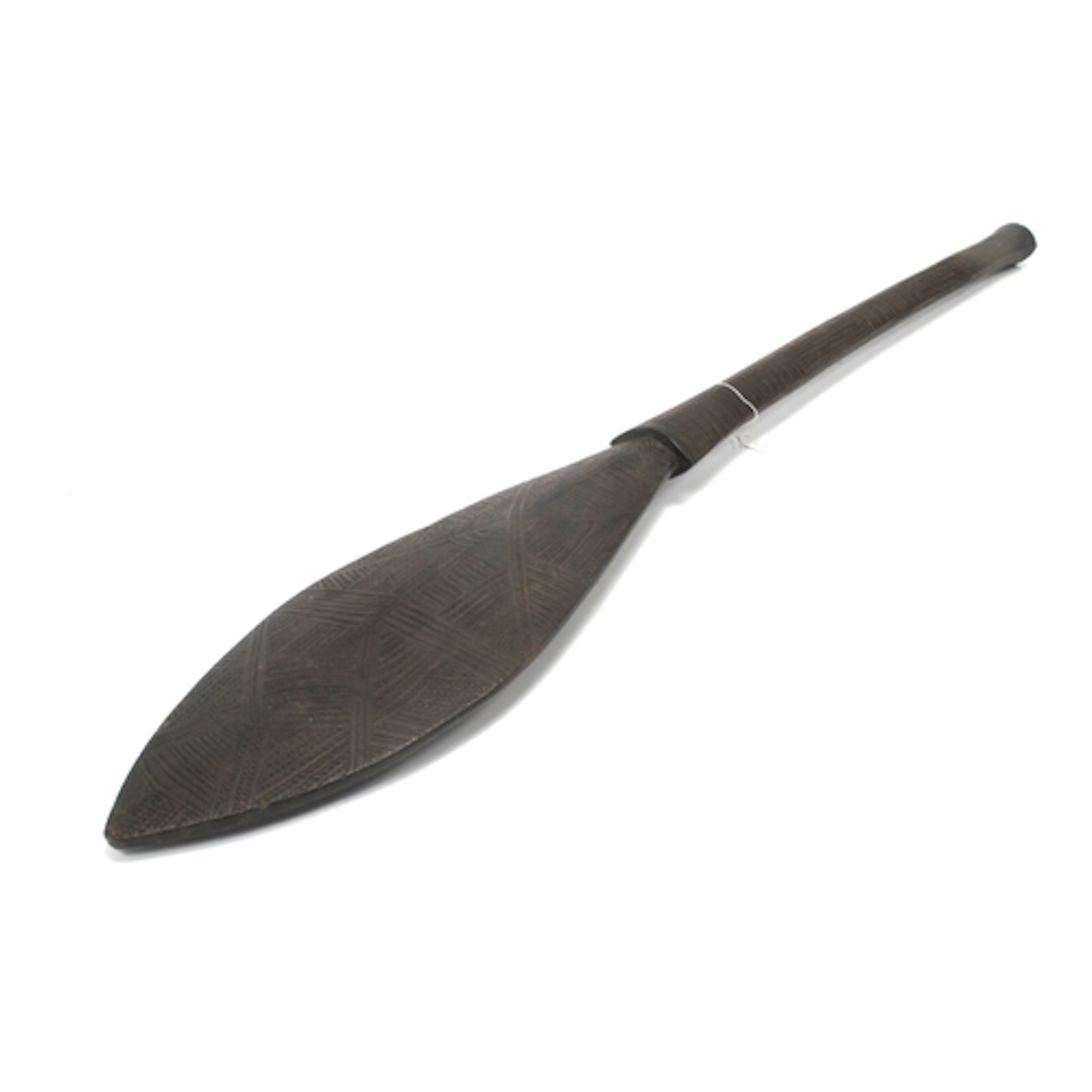 An Early XX Century Polynesian Tongan Akau Tau Paddle War Cl...