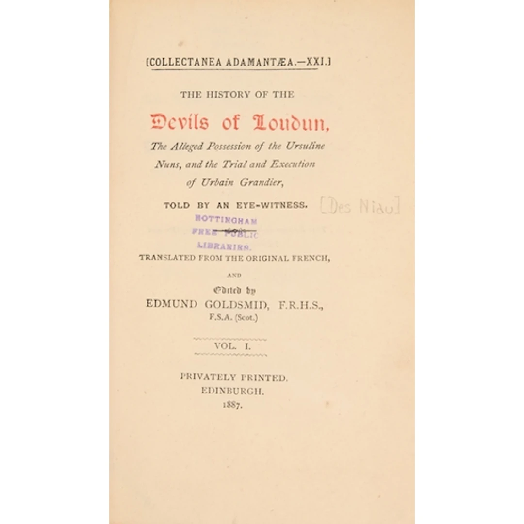 Occult. [Des Niau] & Goldsmid (Edmund, FRHS, FSA, transl...
