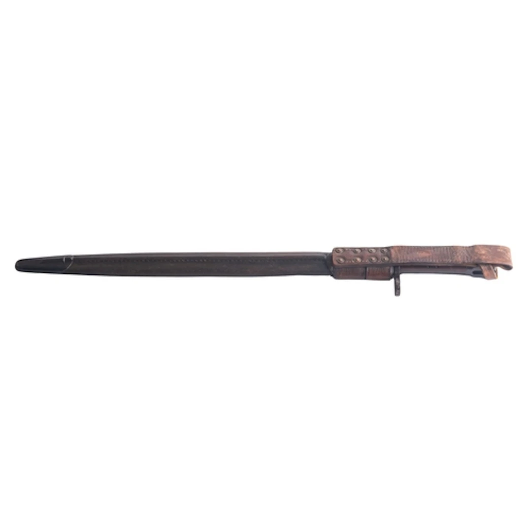 A WWI USA Remington 1907 pattern bayonet in scabbard. Having...