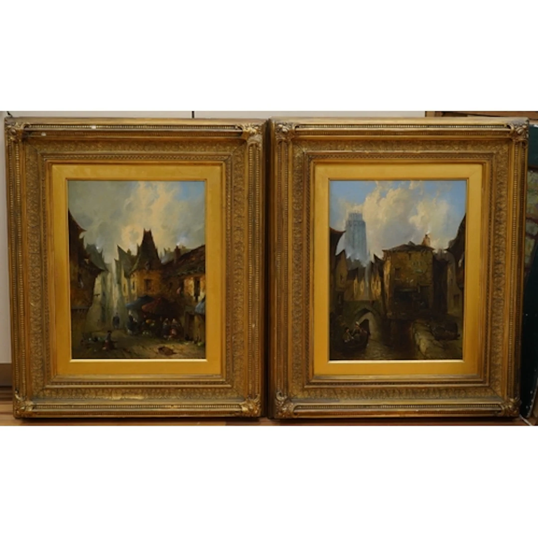 Clifford Montague (1845-1901), continental street scenes, ea...