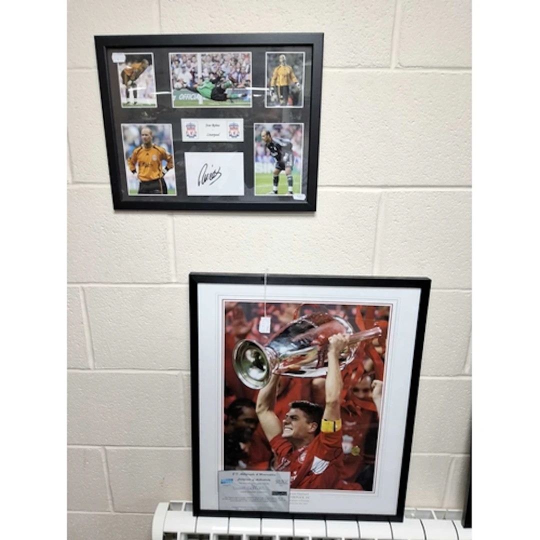 LIVERPOOL F.C. MEMORABILIA, a framed signed photograph of St...