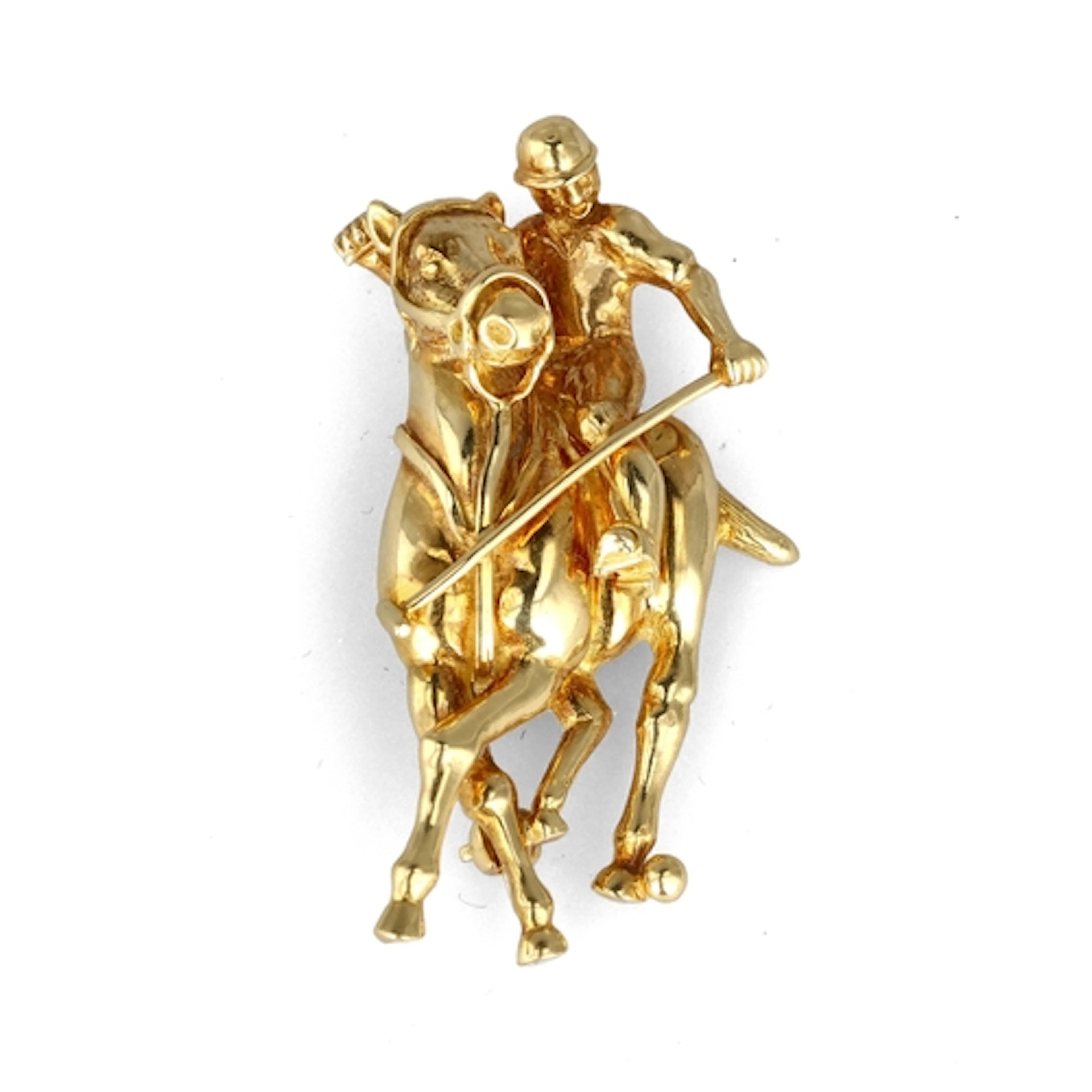 THEO FENNELL (BRITISH B.1951): AN 18CT GOLD BROOCH IN THE FO...
