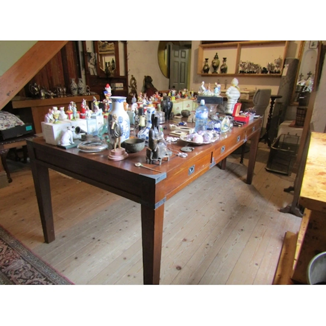 Rectangular Form Kitchen or Dining Table with Three Drawers ...