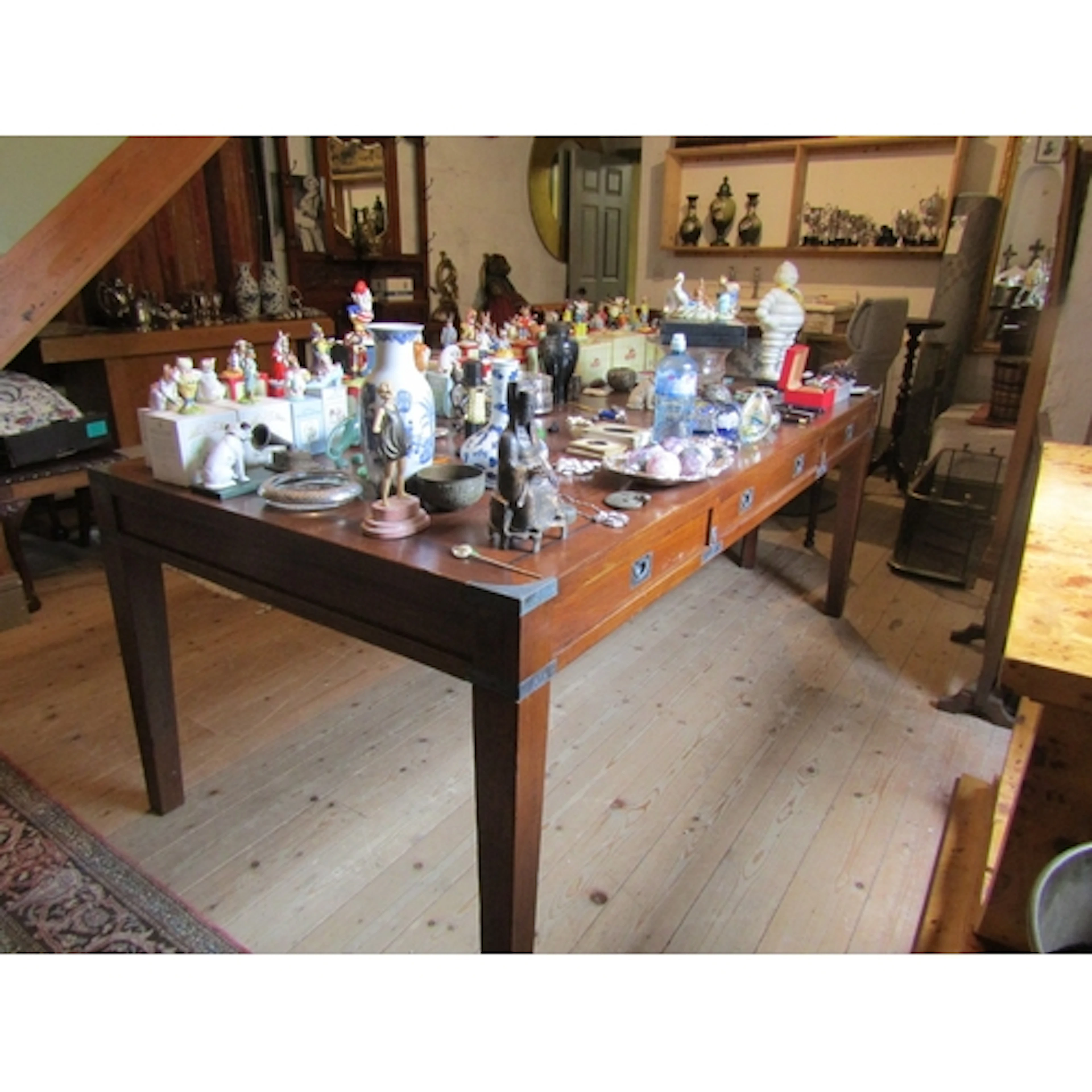 Rectangular Form Kitchen or Dining Table with Three Drawers ...
