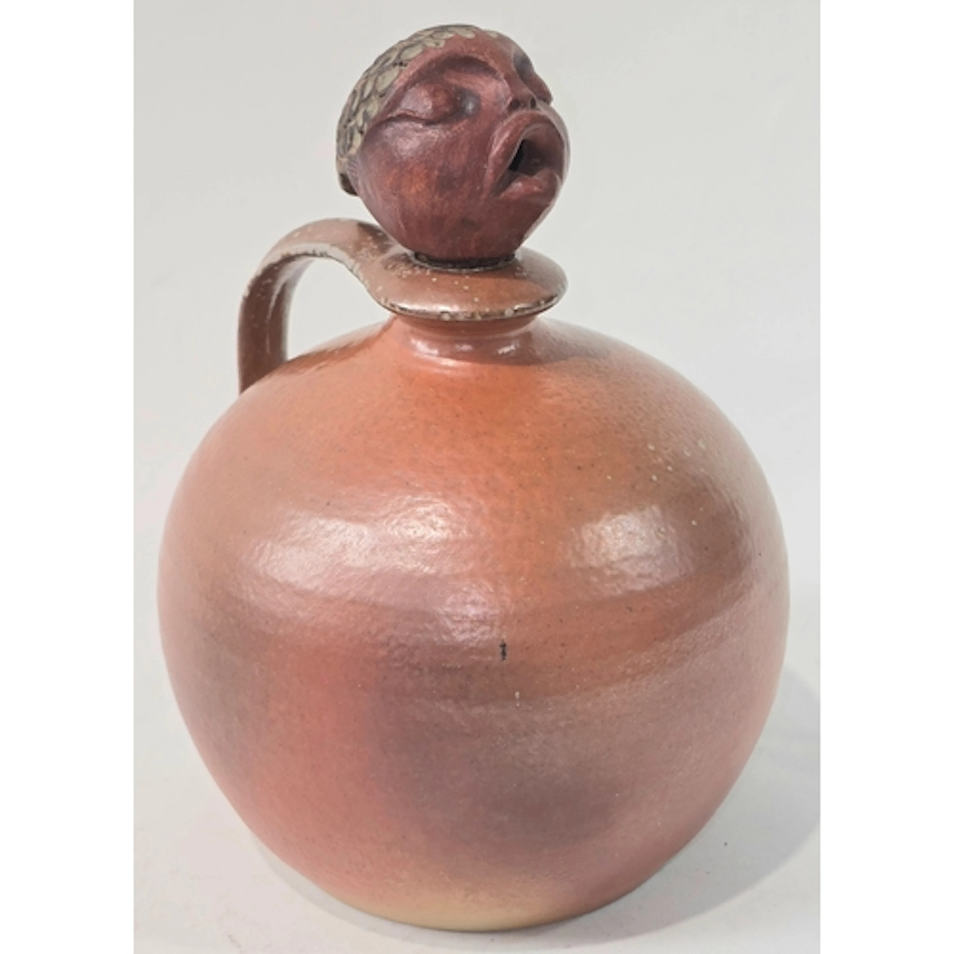 Poole Pottery interest Guy Sydenham decanter with head stopp...